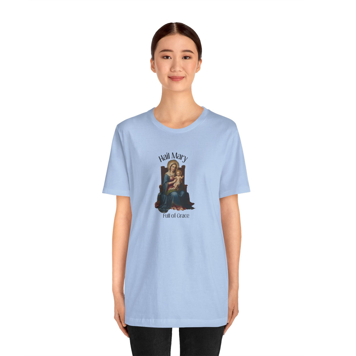 Hail Mary "Full of Grace" Tee — Vintage Madonna Prayer T-Shirt