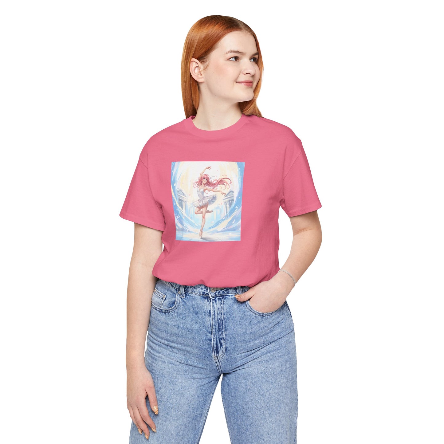 Anime Girl Dance T-Shirt — Pastel Skater City Illustration Tee