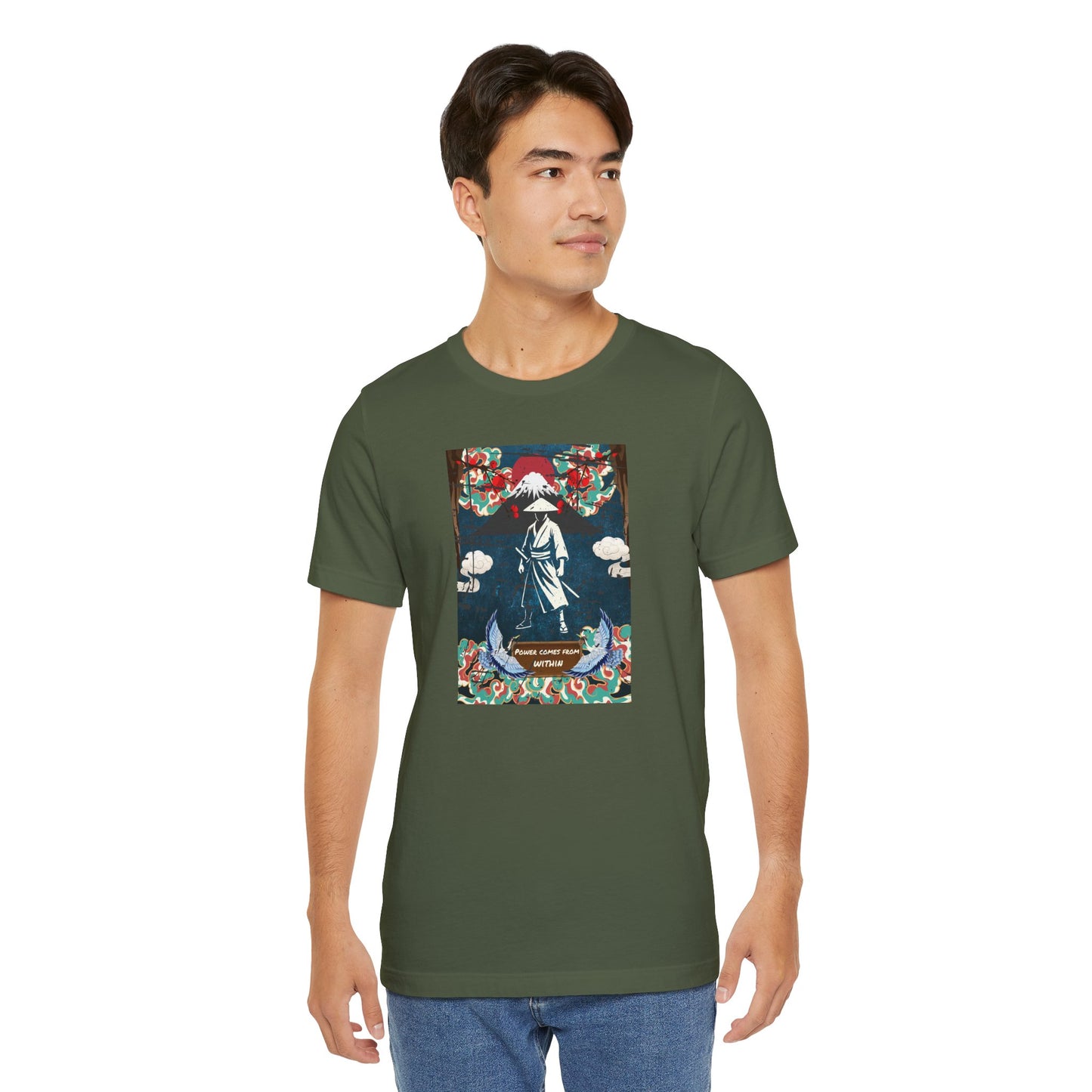Samurai Sunset Graphic Tee — Vintage Japanese Warrior Illustration T-Shirt