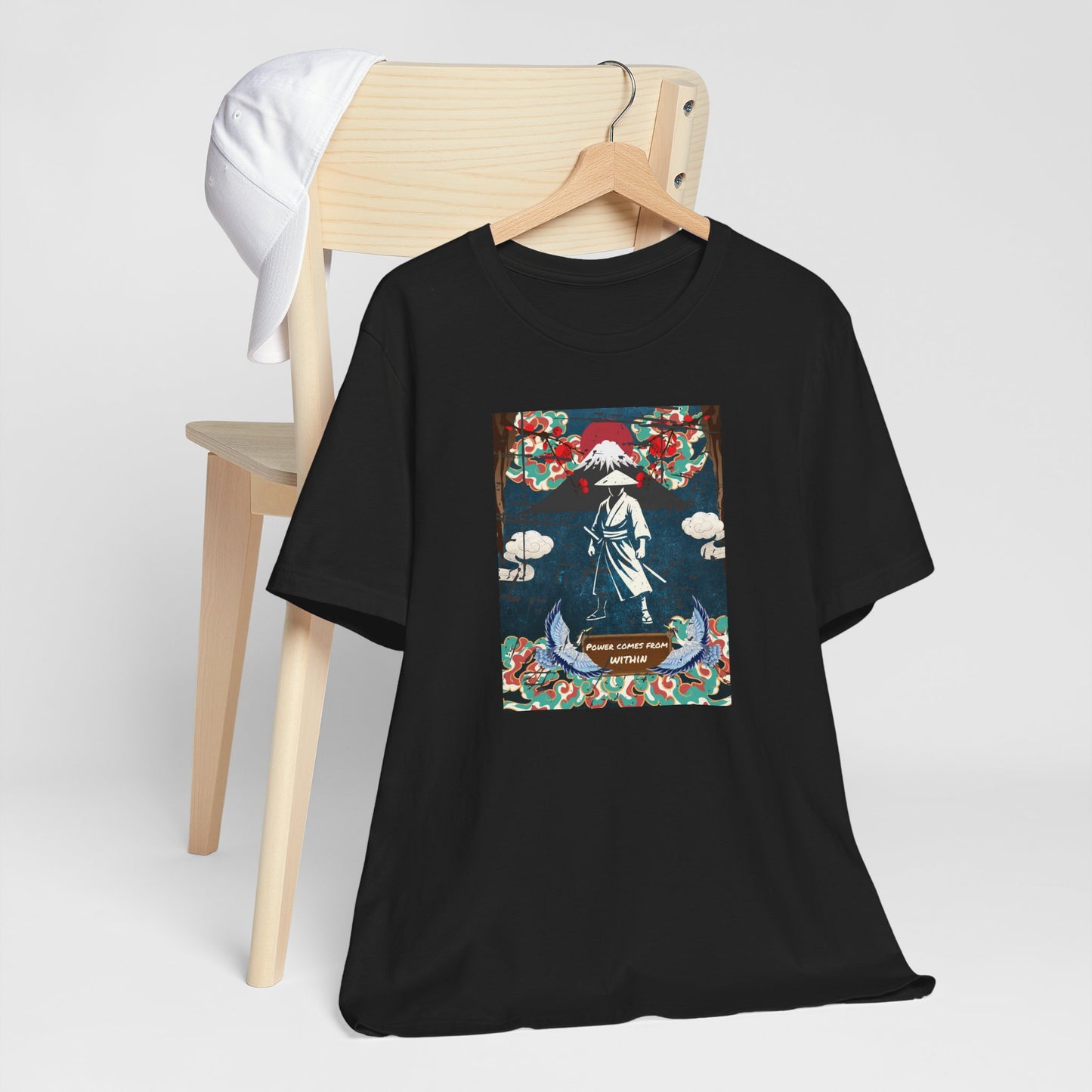 Samurai Sunset Graphic Tee — Vintage Japanese Warrior Illustration T-Shirt