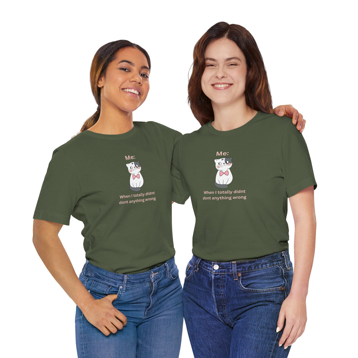 Kawaii Cat Tee — "When I Didn’t Do Anything Wrong" Cute Graphic T-Shirt