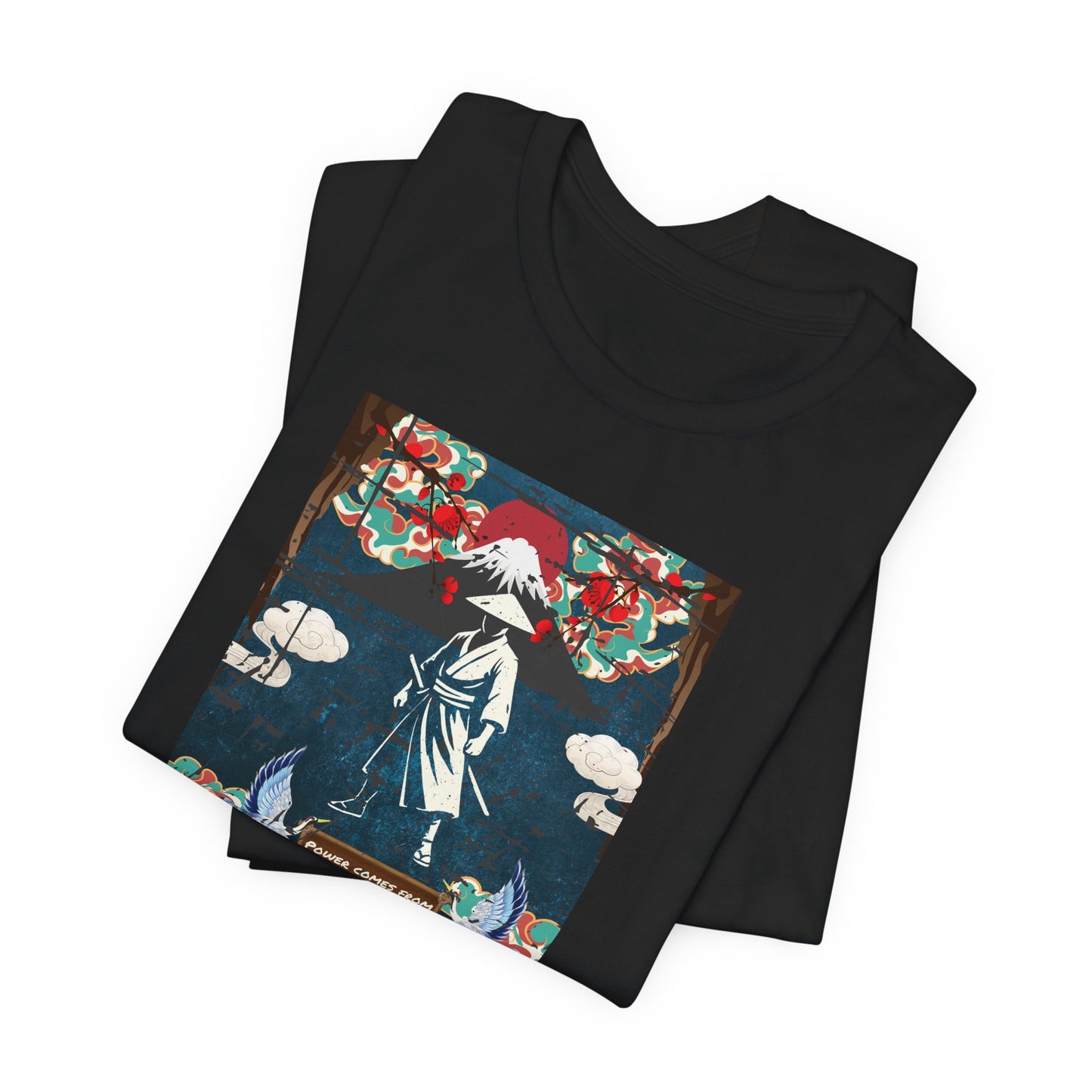 Samurai Sunset Graphic Tee — Vintage Japanese Warrior Illustration T-Shirt