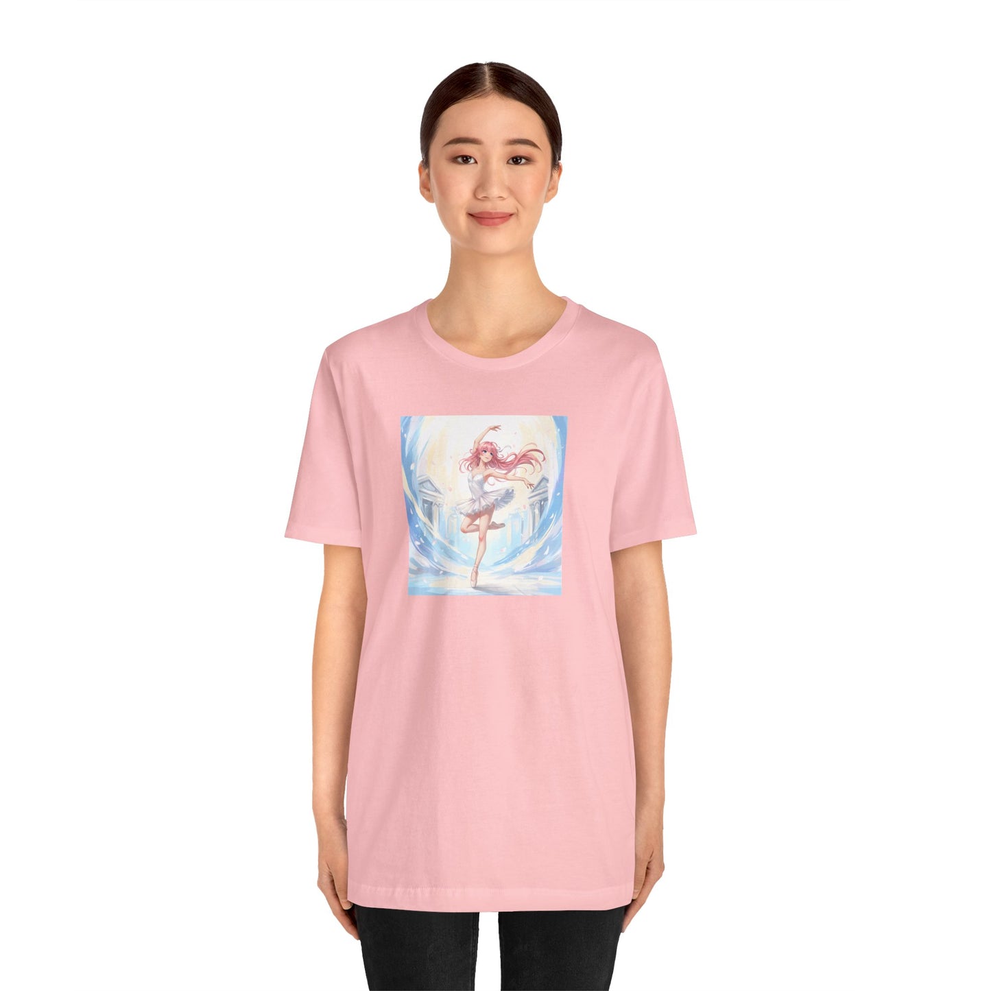 Anime Girl Dance T-Shirt — Pastel Skater City Illustration Tee