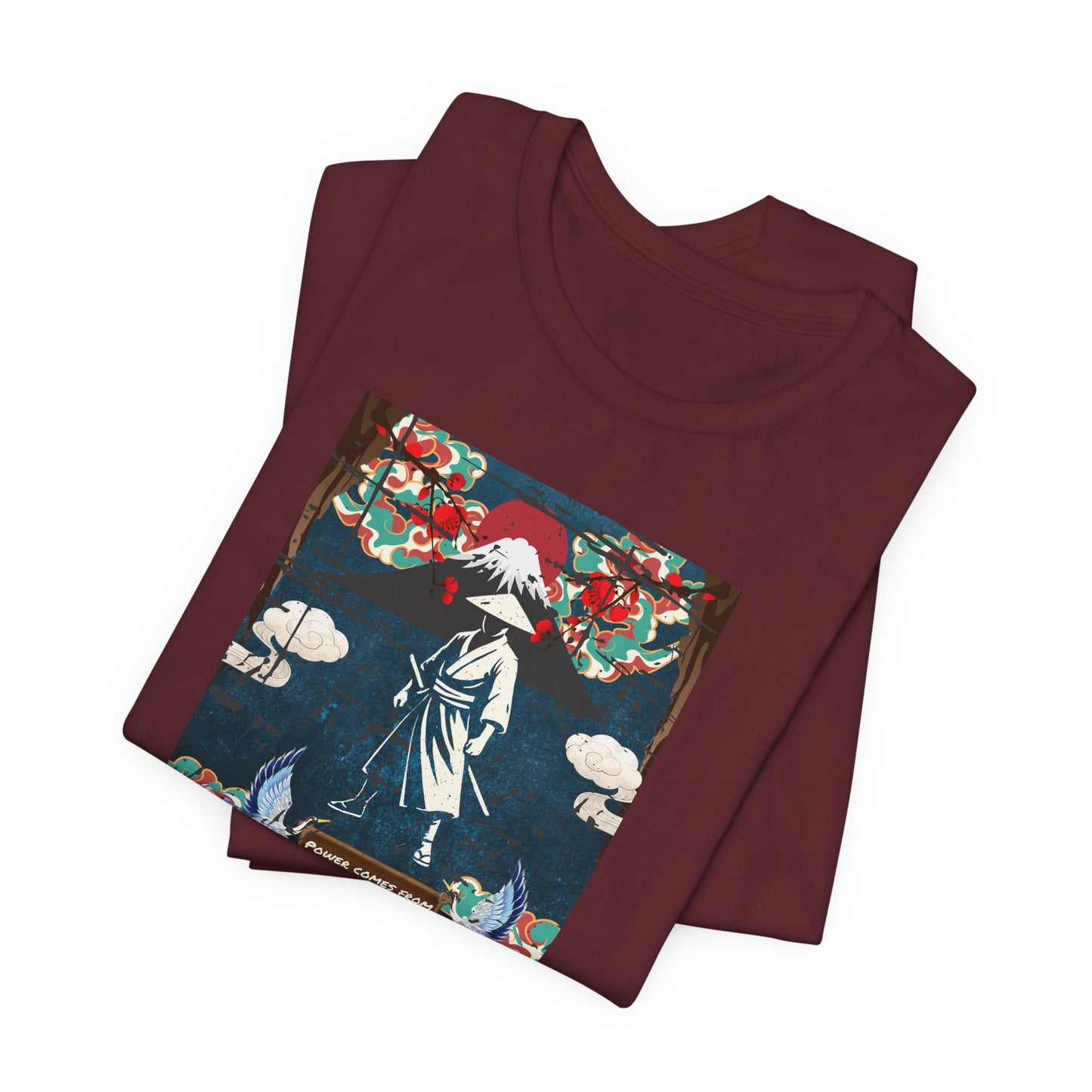 Samurai Sunset Graphic Tee — Vintage Japanese Warrior Illustration T-Shirt