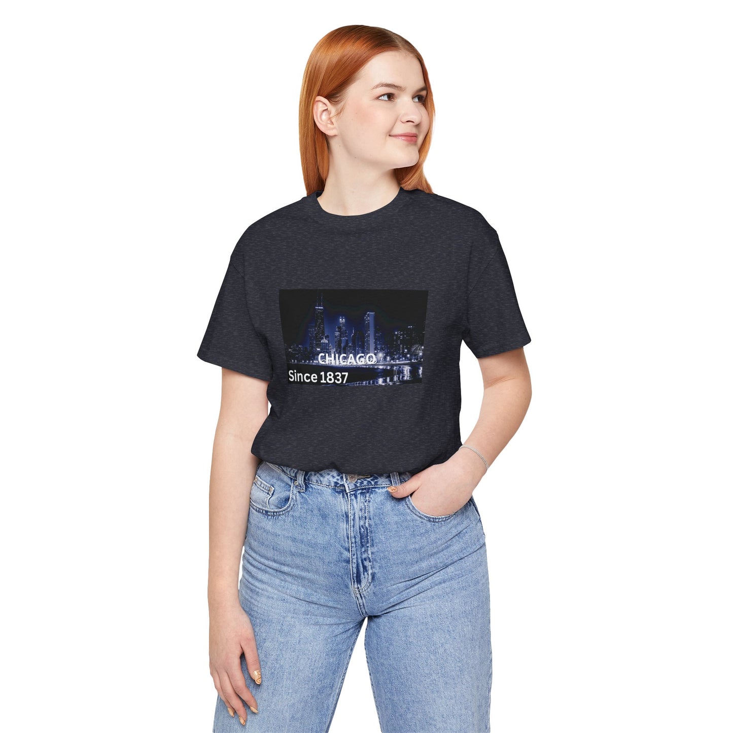 Chicago Skyline T-Shirt — "CHICAGO Since 1837" Nightscape Tee