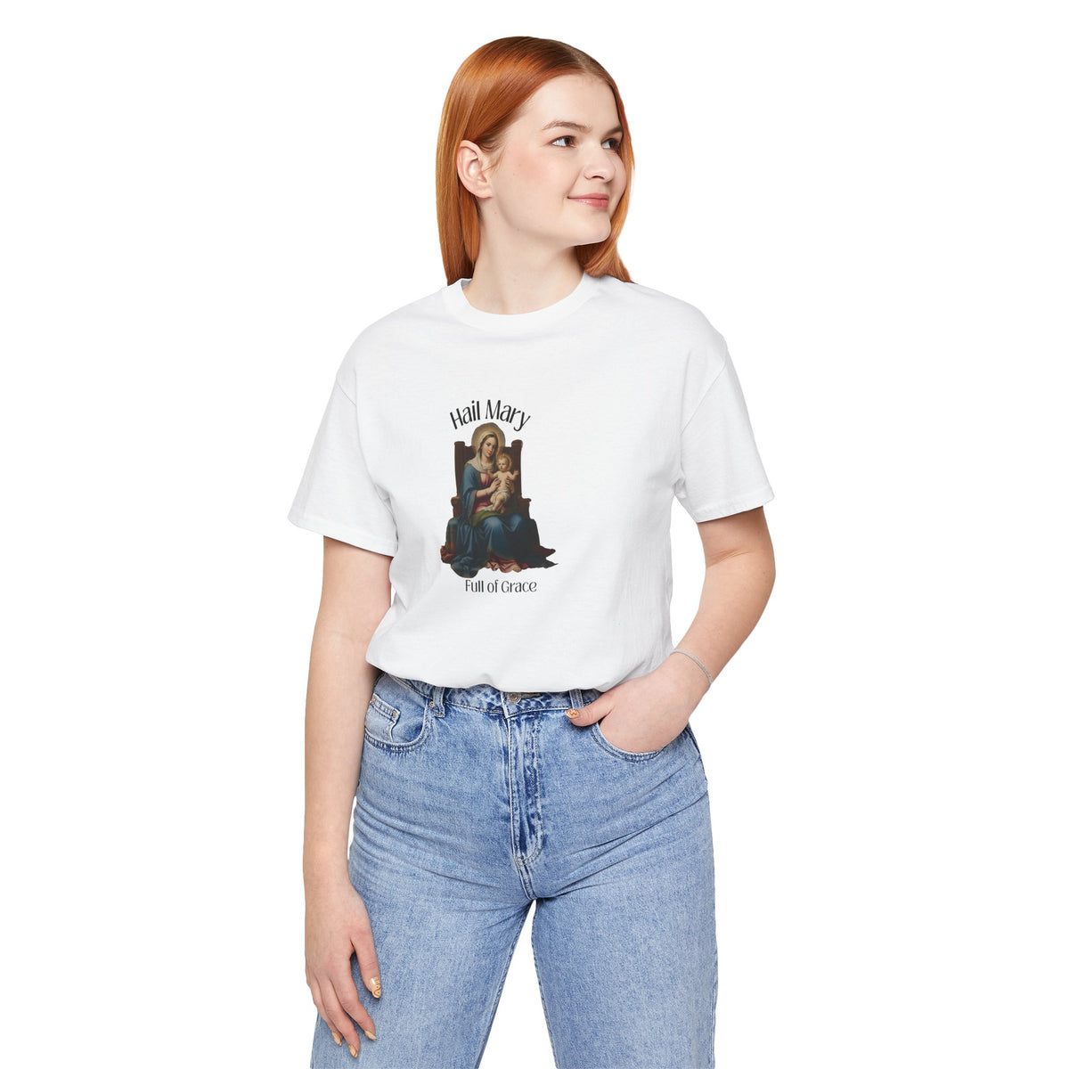Hail Mary "Full of Grace" Tee — Vintage Madonna Prayer T-Shirt