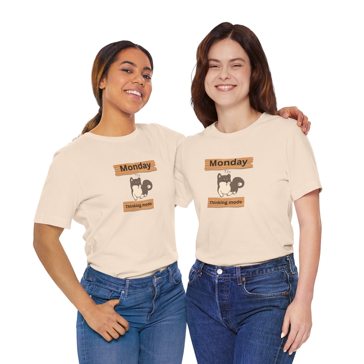 Monday Thinking Mode T-Shirt — Cute Shiba Inu Graphic Tee
