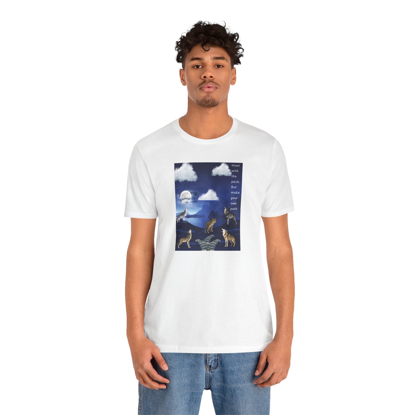 Wolf Moon Graphic Tee — "Pack Makes a House a Home"