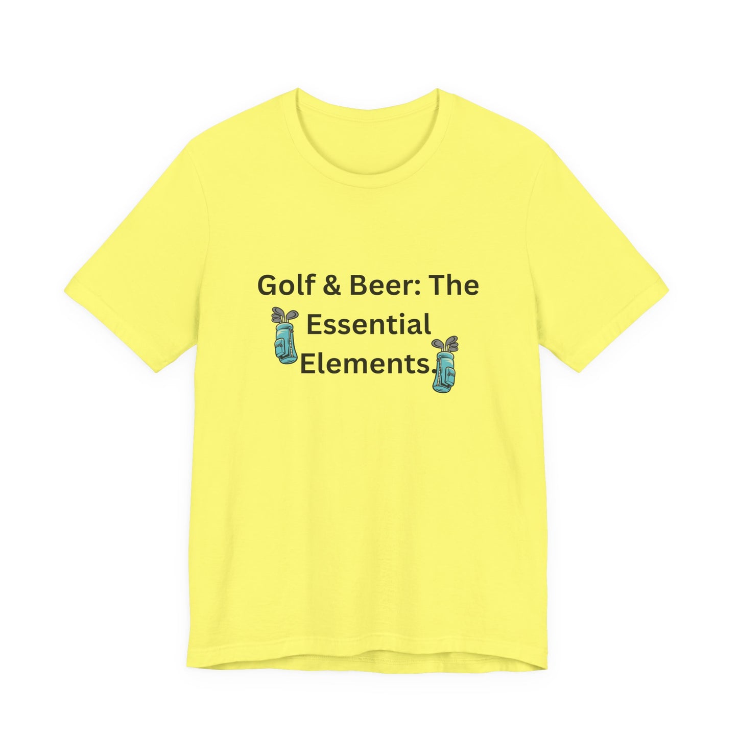 Golf & Beer T-Shirt — "Golf & Beer: The Essential Elements" Casual Graphic Tee for Golfers