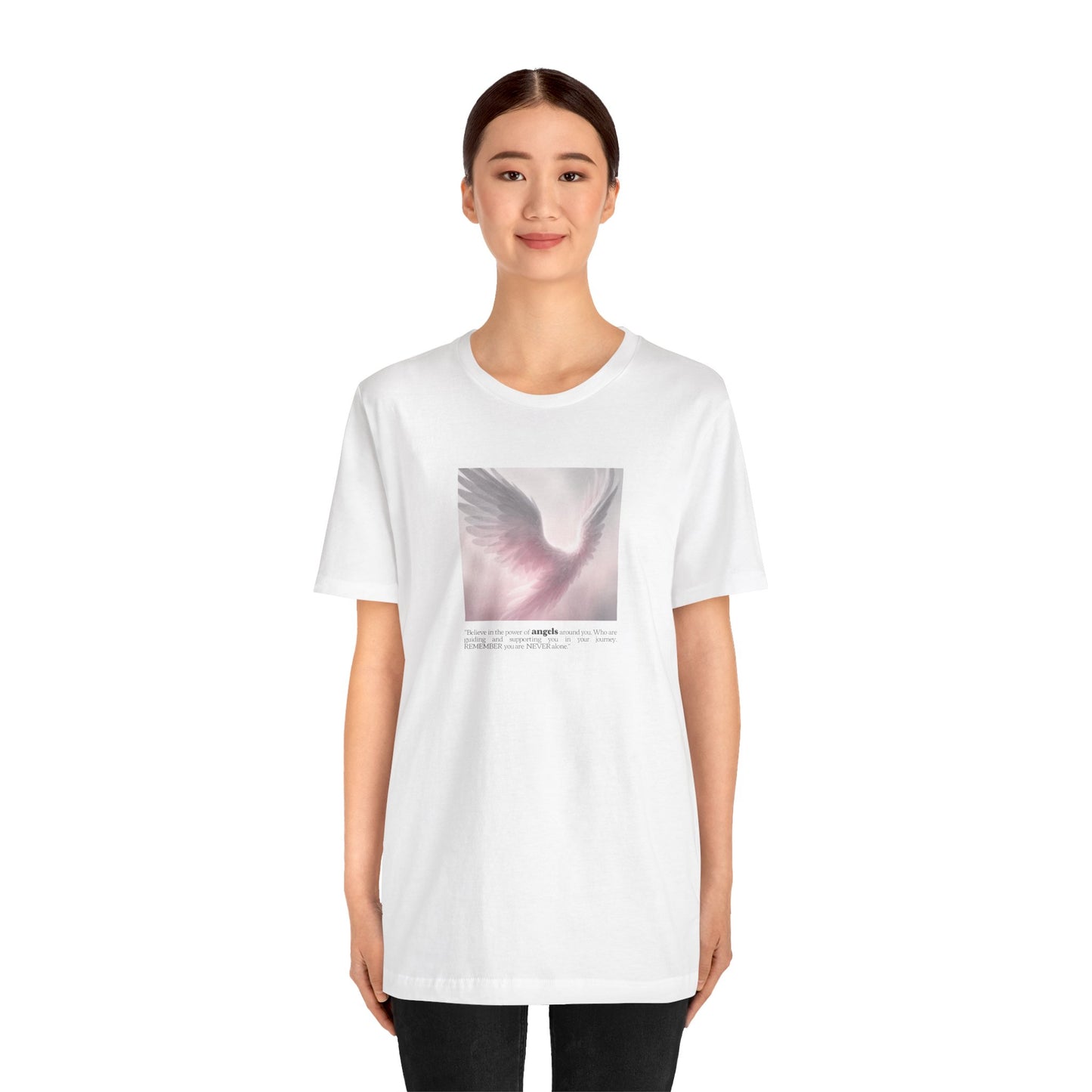 Angel Wings Tee – Soft Pink Guardian Angel Graphic T-Shirt
