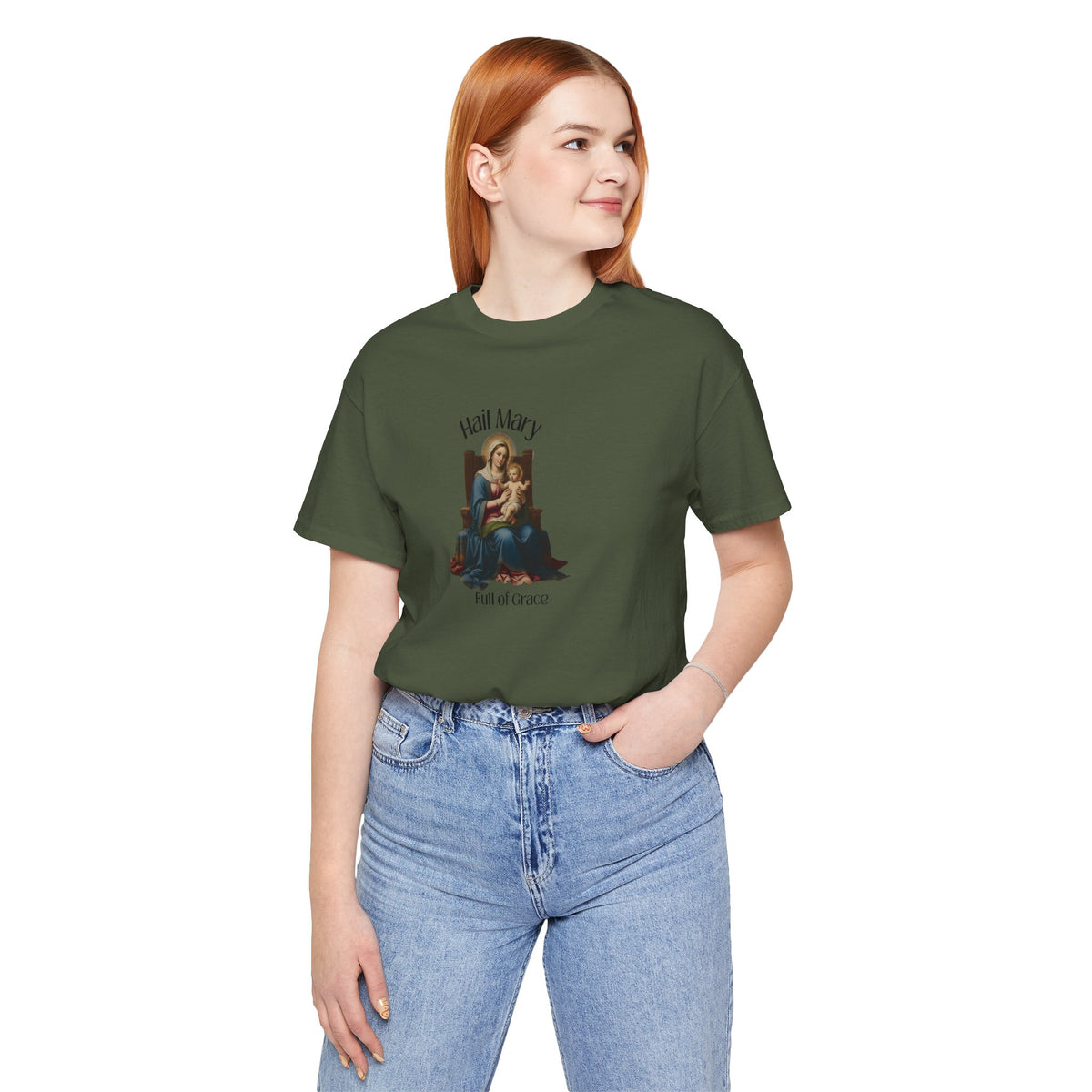 Hail Mary "Full of Grace" Tee — Vintage Madonna Prayer T-Shirt