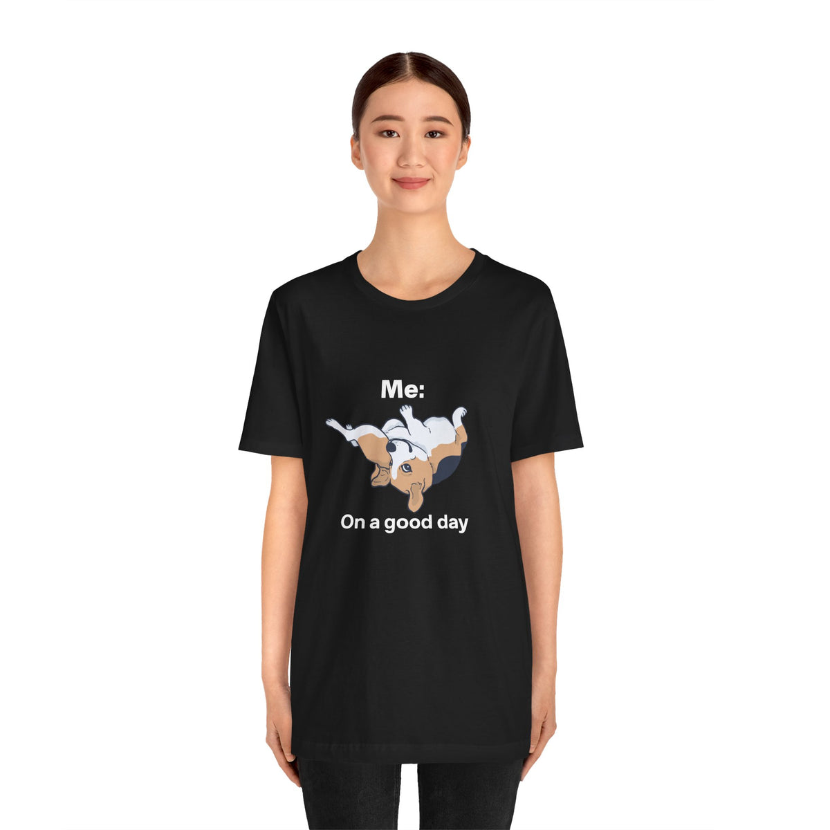 Beagle Rolling Cute Dog Tee — Playful Beagle Graphic T-Shirt