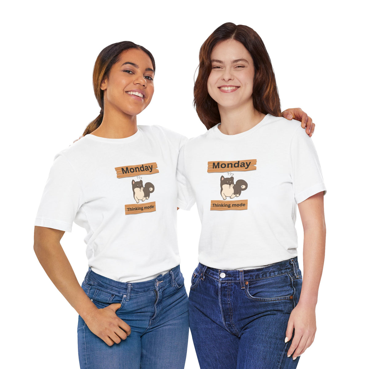 Monday Thinking Mode T-Shirt — Cute Shiba Inu Graphic Tee