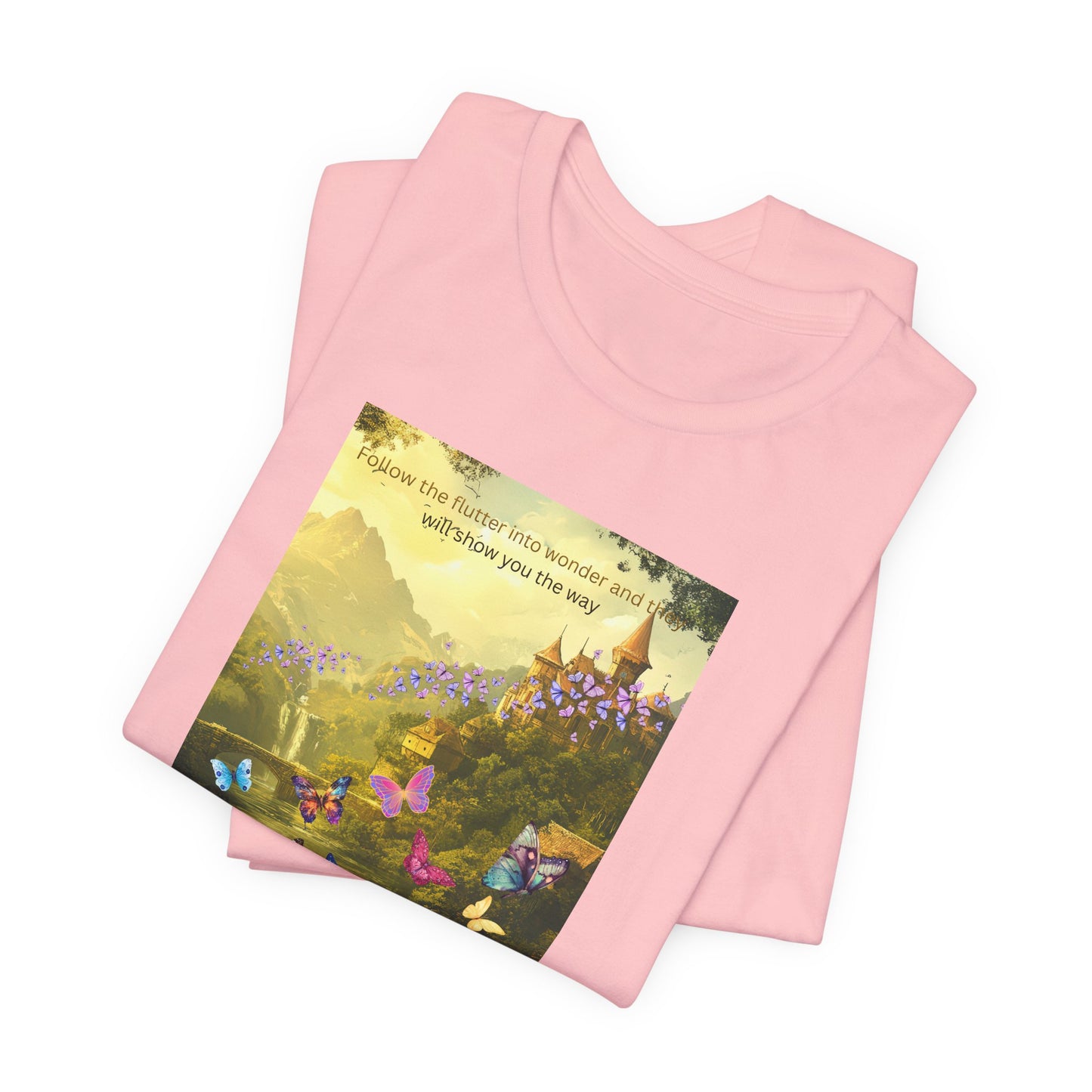 Inspirational Butterfly Tee — "Follow the Path You Were Meant to Walk" Scenic Graphic Shirt