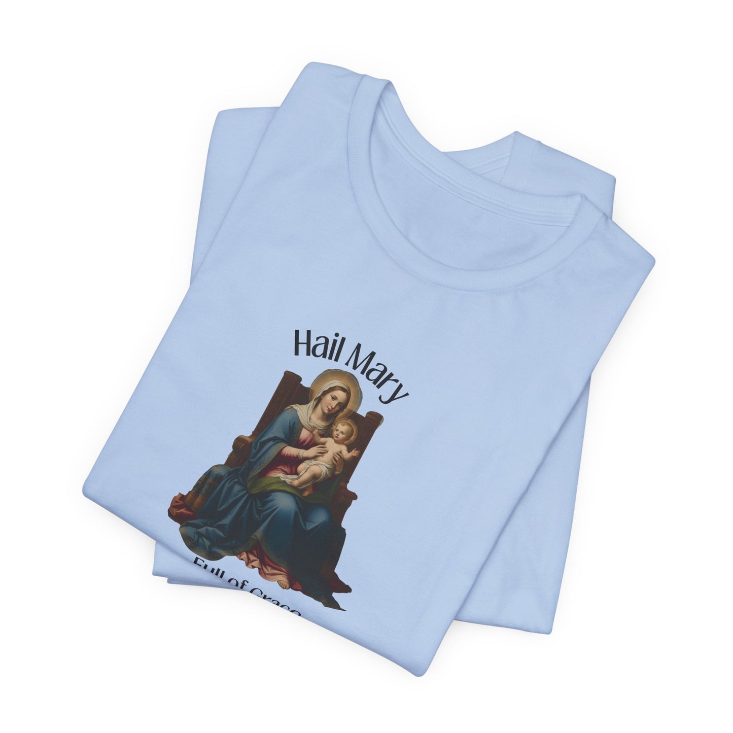 Hail Mary "Full of Grace" Tee — Vintage Madonna Prayer T-Shirt