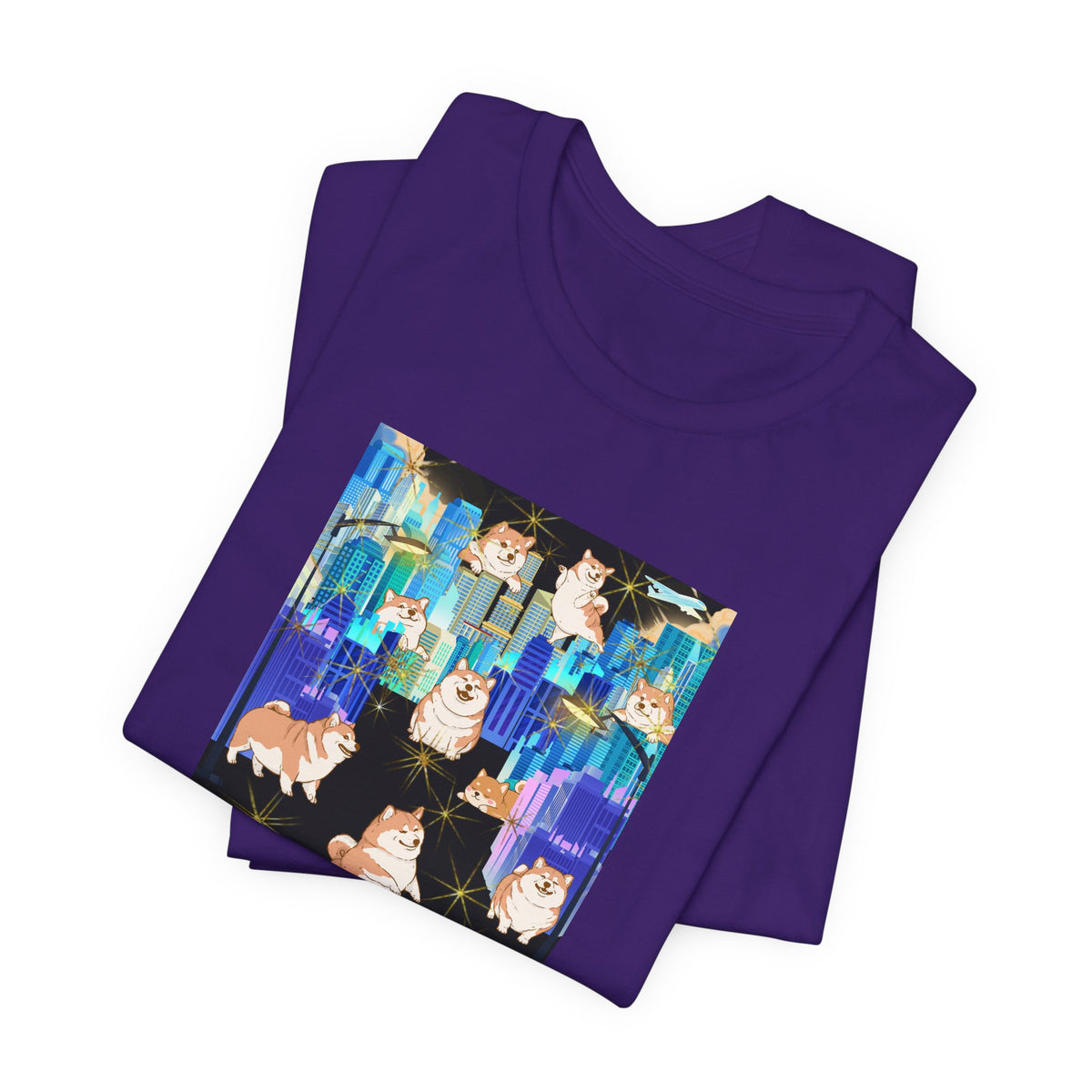 Shiba Inu Cityscape T‑Shirt — One‑of‑a‑Kind Cute Shiba Tee