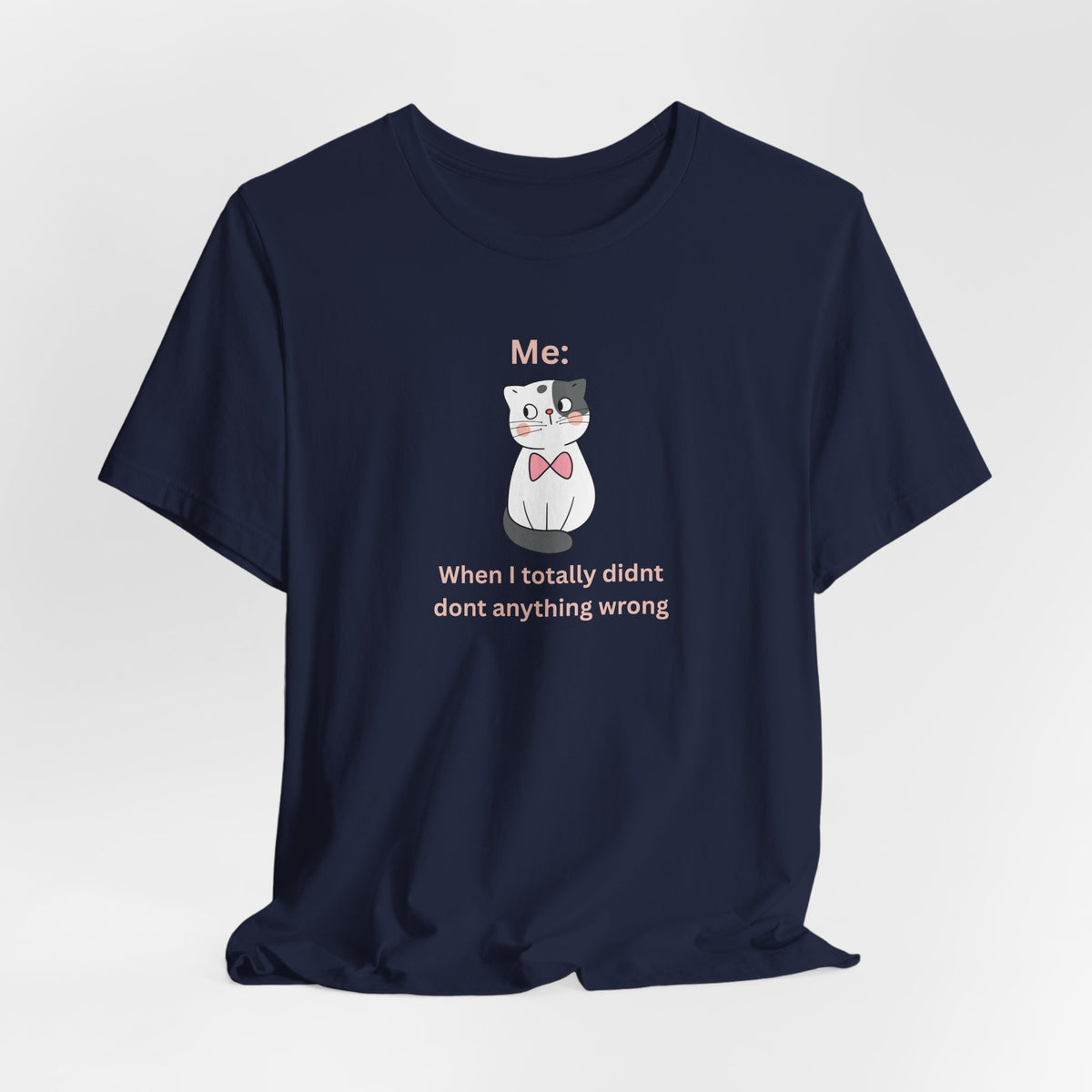 Kawaii Cat Tee — "When I Didn’t Do Anything Wrong" Cute Graphic T-Shirt