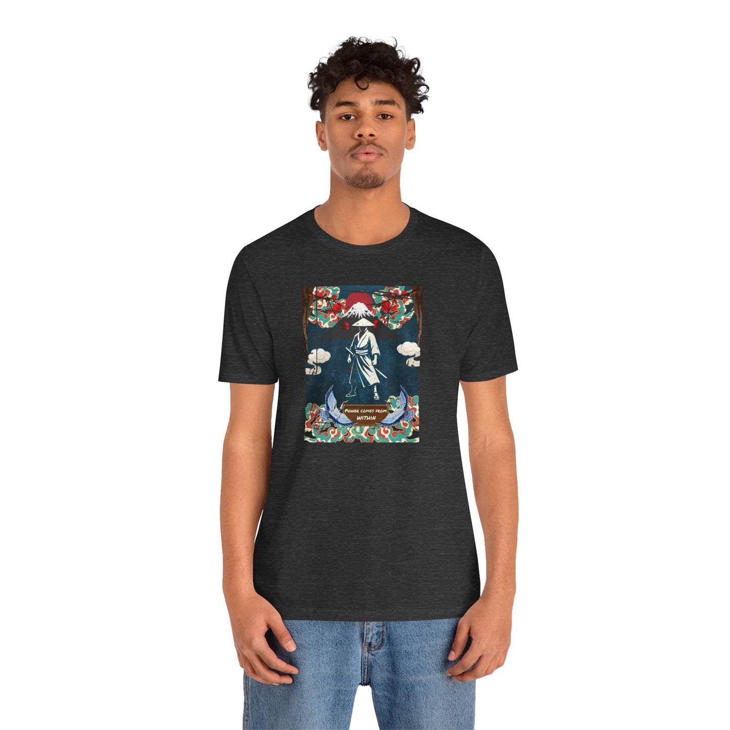Samurai Sunset Graphic Tee — Vintage Japanese Warrior Illustration T-Shirt