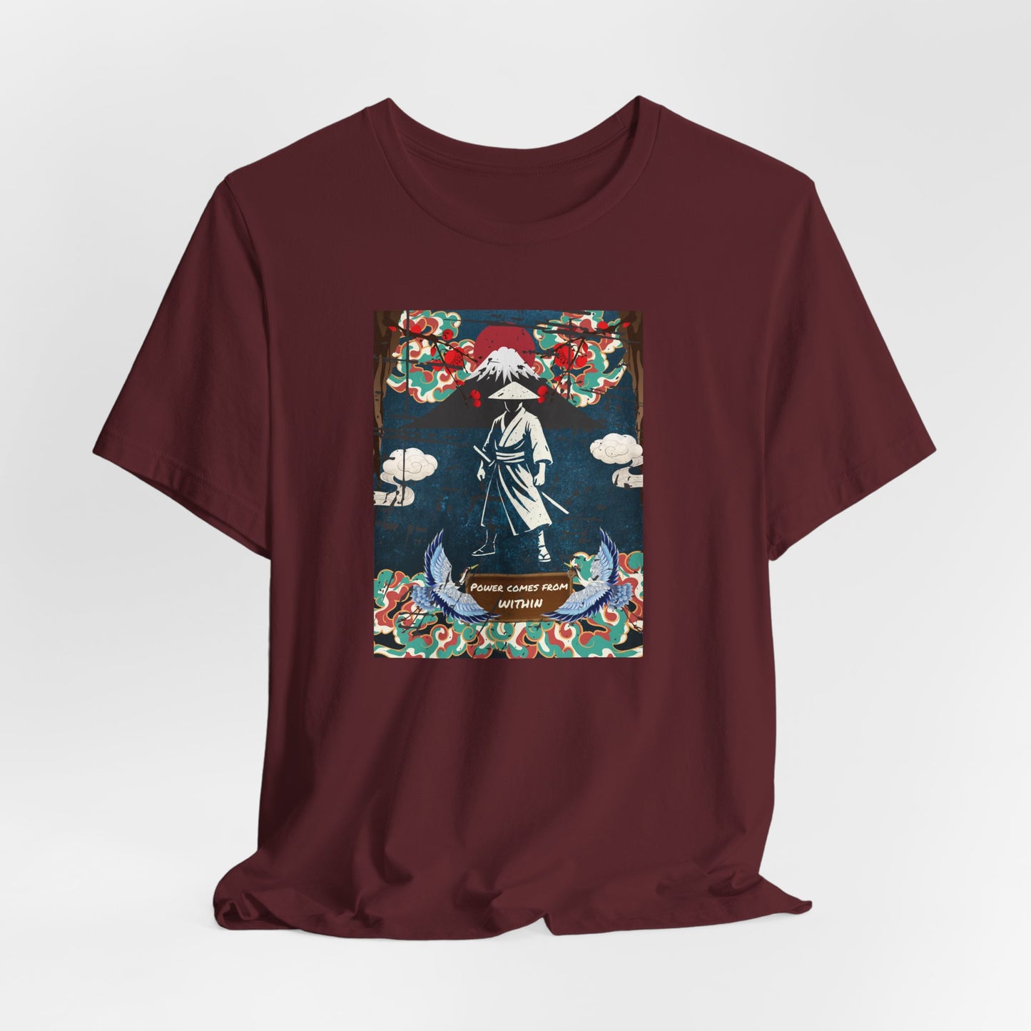 Samurai Sunset Graphic Tee — Vintage Japanese Warrior Illustration T-Shirt