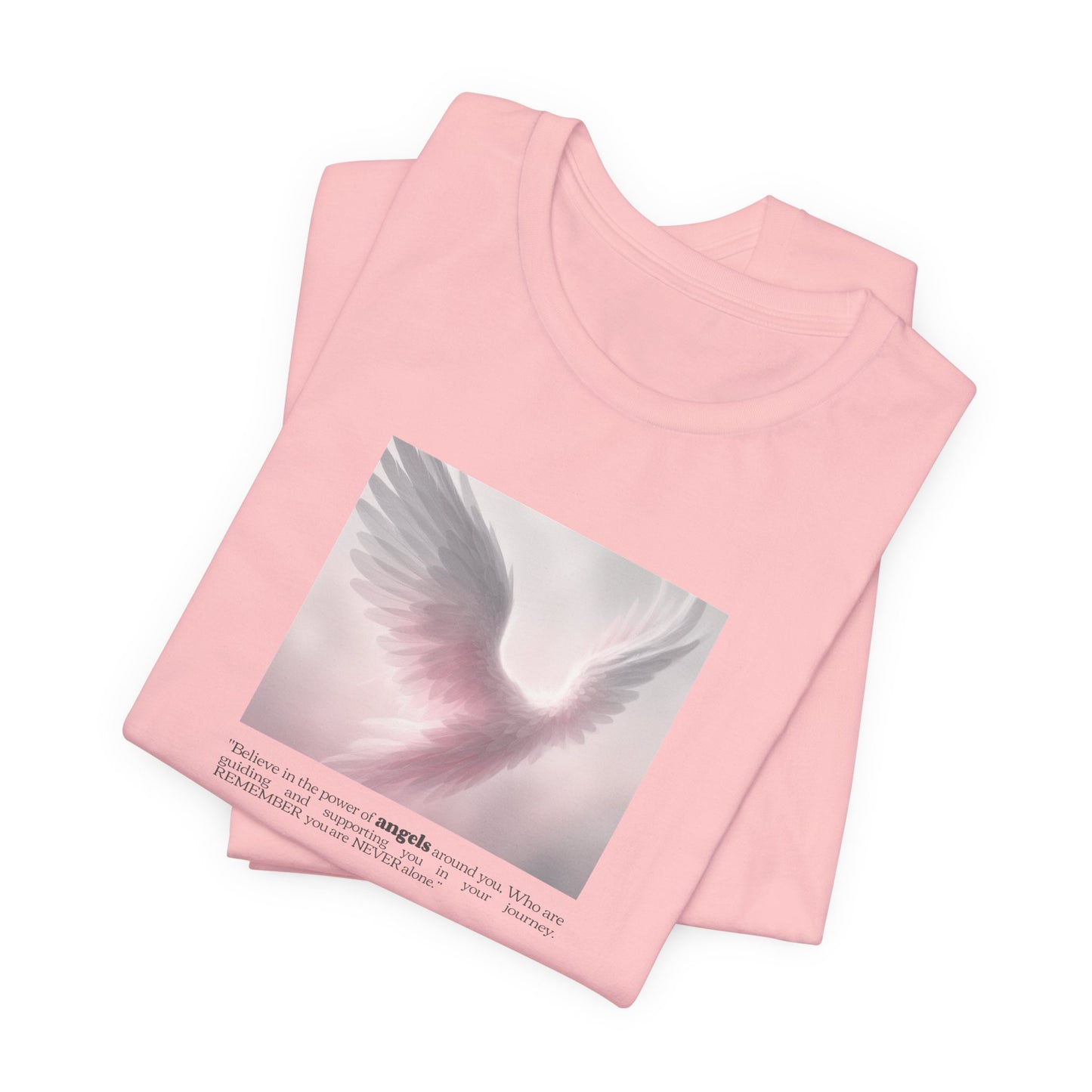 Angel Wings Tee – Soft Pink Guardian Angel Graphic T-Shirt