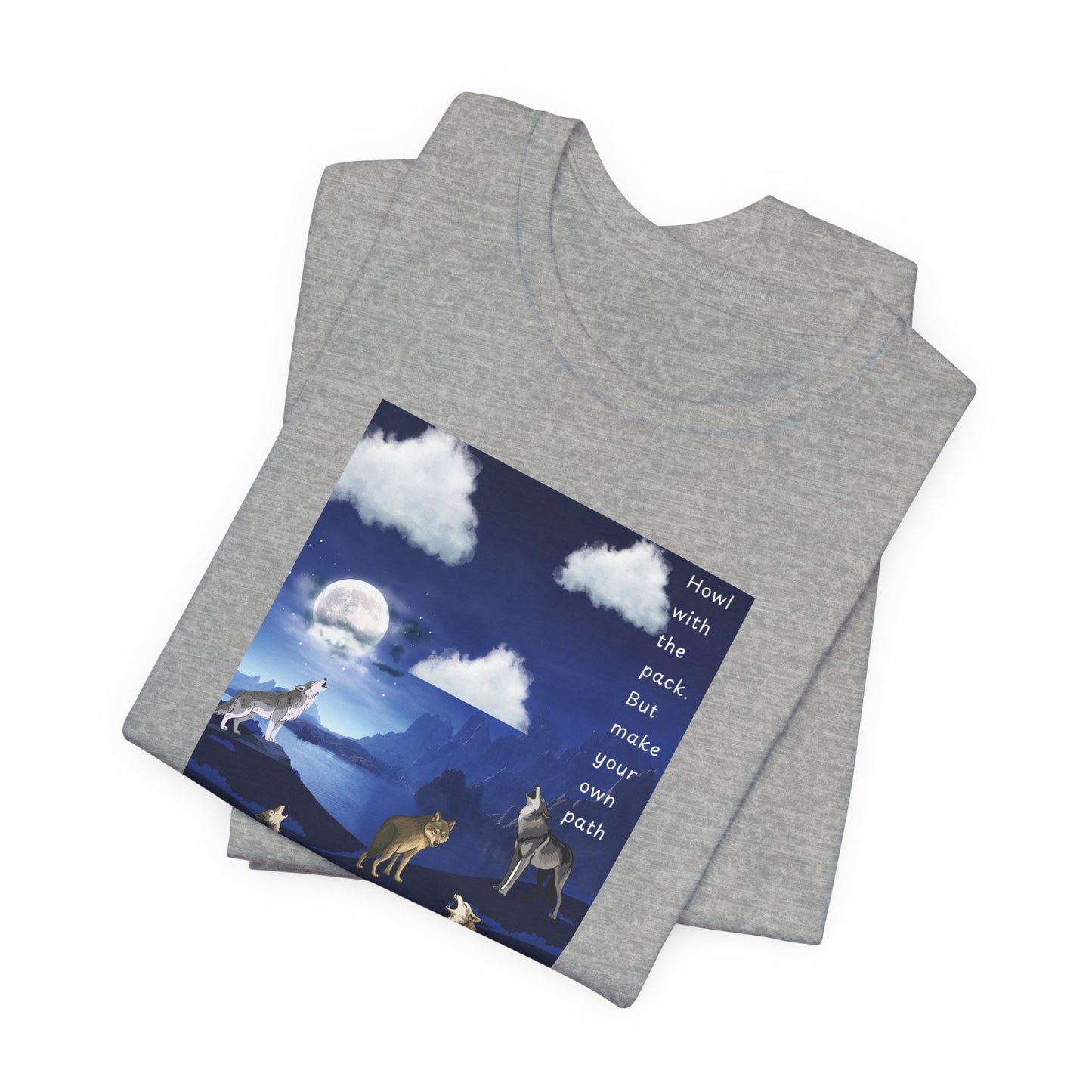 Wolf Moon Graphic Tee — "Pack Makes a House a Home"
