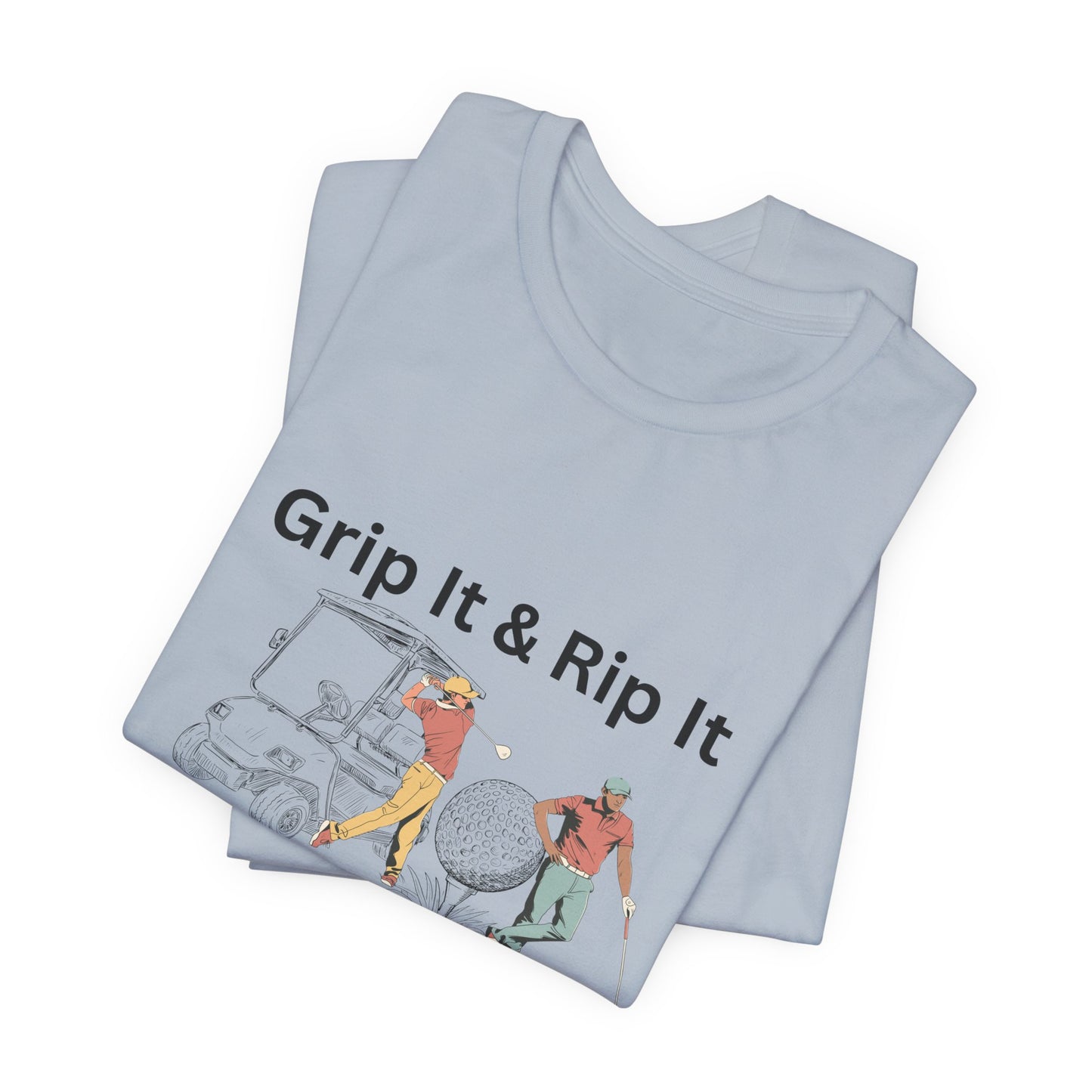 Golf T-Shirt – "Grip It & Rip It" Vintage Golfers Design