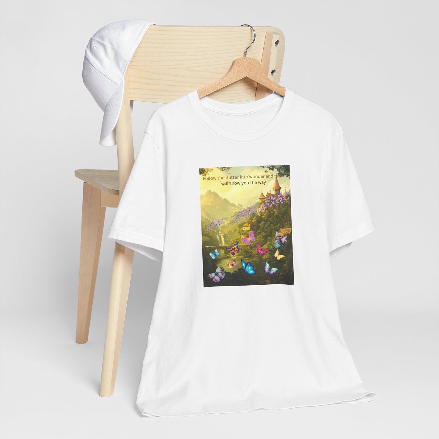 Inspirational Butterfly Tee — "Follow the Path You Were Meant to Walk" Scenic Graphic Shirt
