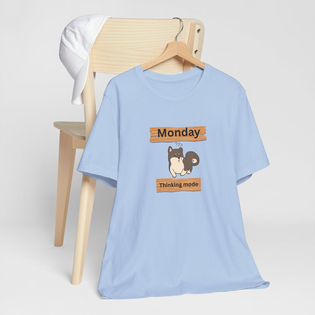 Monday Thinking Mode T-Shirt — Cute Shiba Inu Graphic Tee