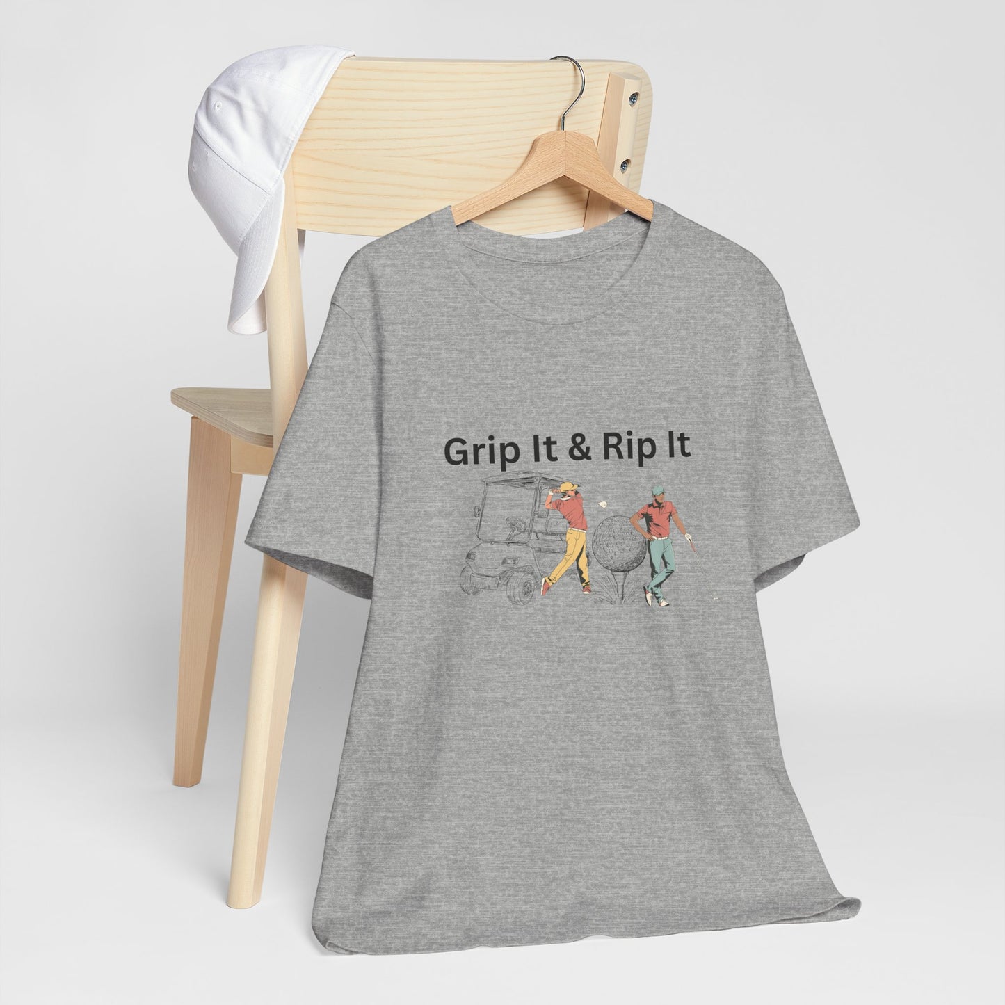 Golf T-Shirt – "Grip It & Rip It" Vintage Golfers Design