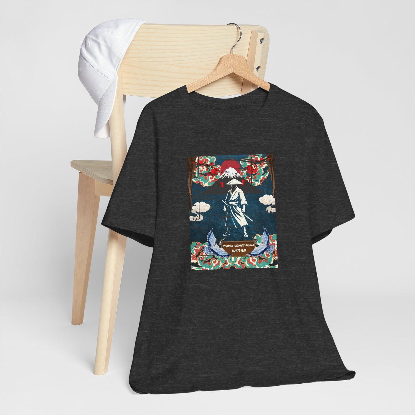 Samurai Sunset Graphic Tee — Vintage Japanese Warrior Illustration T-Shirt