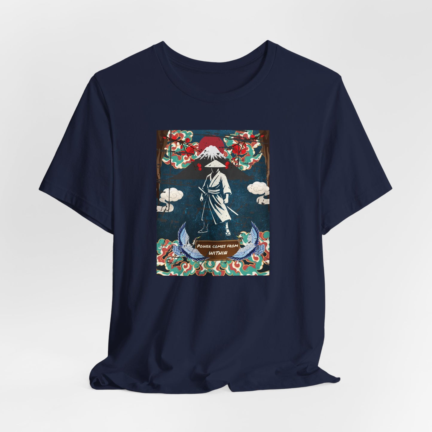 Samurai Sunset Graphic Tee — Vintage Japanese Warrior Illustration T-Shirt