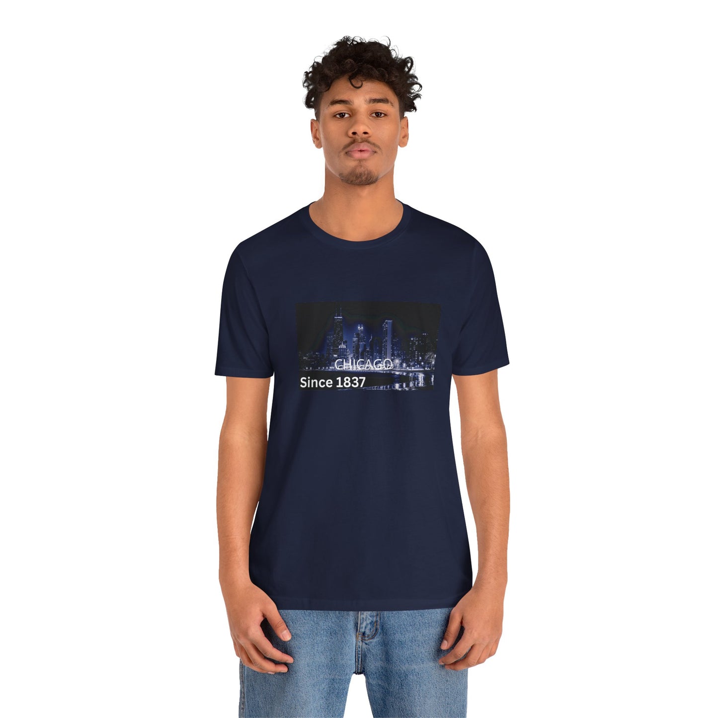 Chicago Skyline T-Shirt — "CHICAGO Since 1837" Nightscape Tee