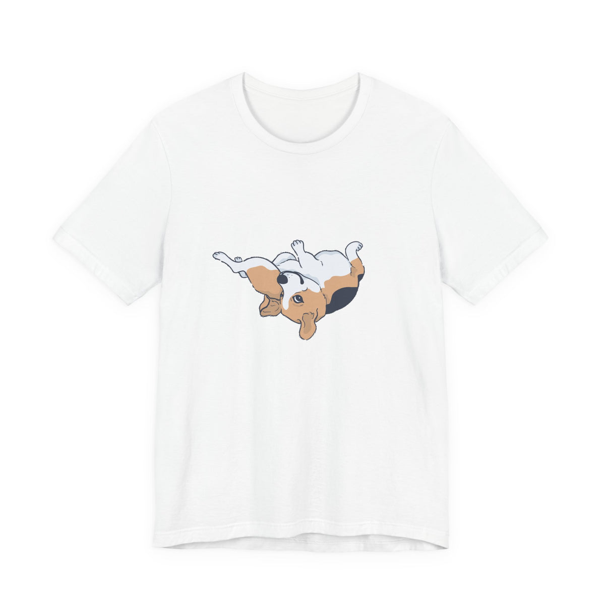Beagle Rolling Cute Dog Tee — Playful Beagle Graphic T-Shirt
