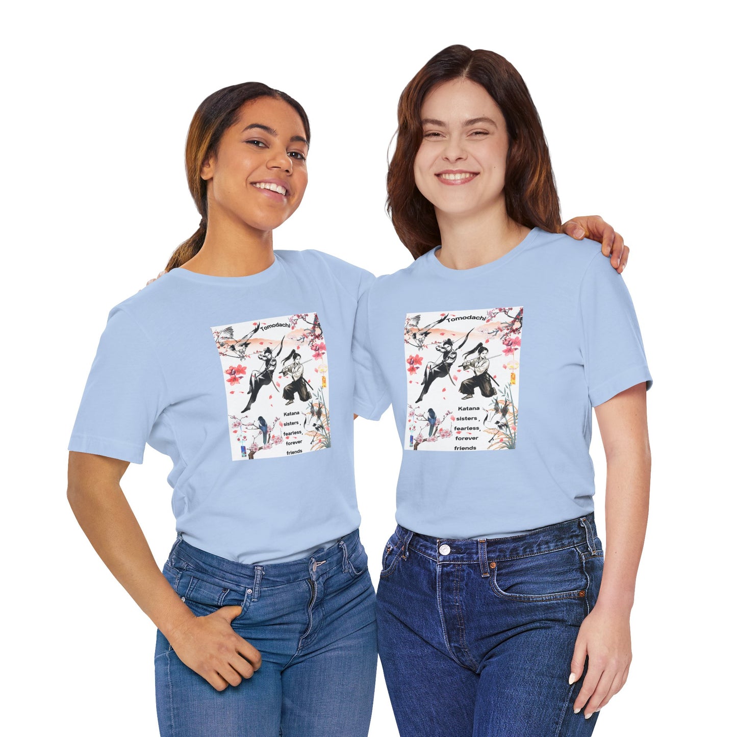 Samurai Cherry Blossom Tee — Katana Warriors Floral Graphic Shirt