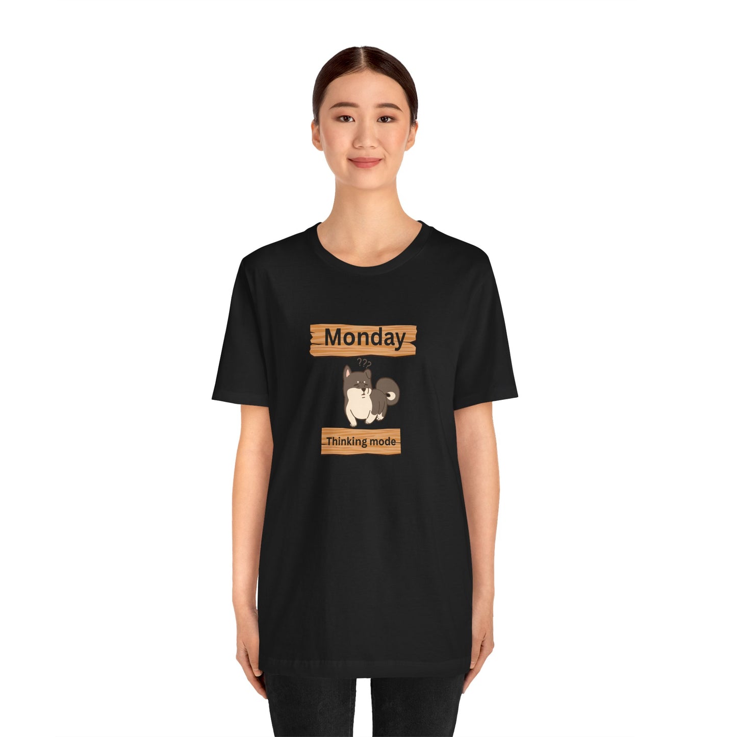 Monday Thinking Mode T-Shirt — Cute Shiba Inu Graphic Tee