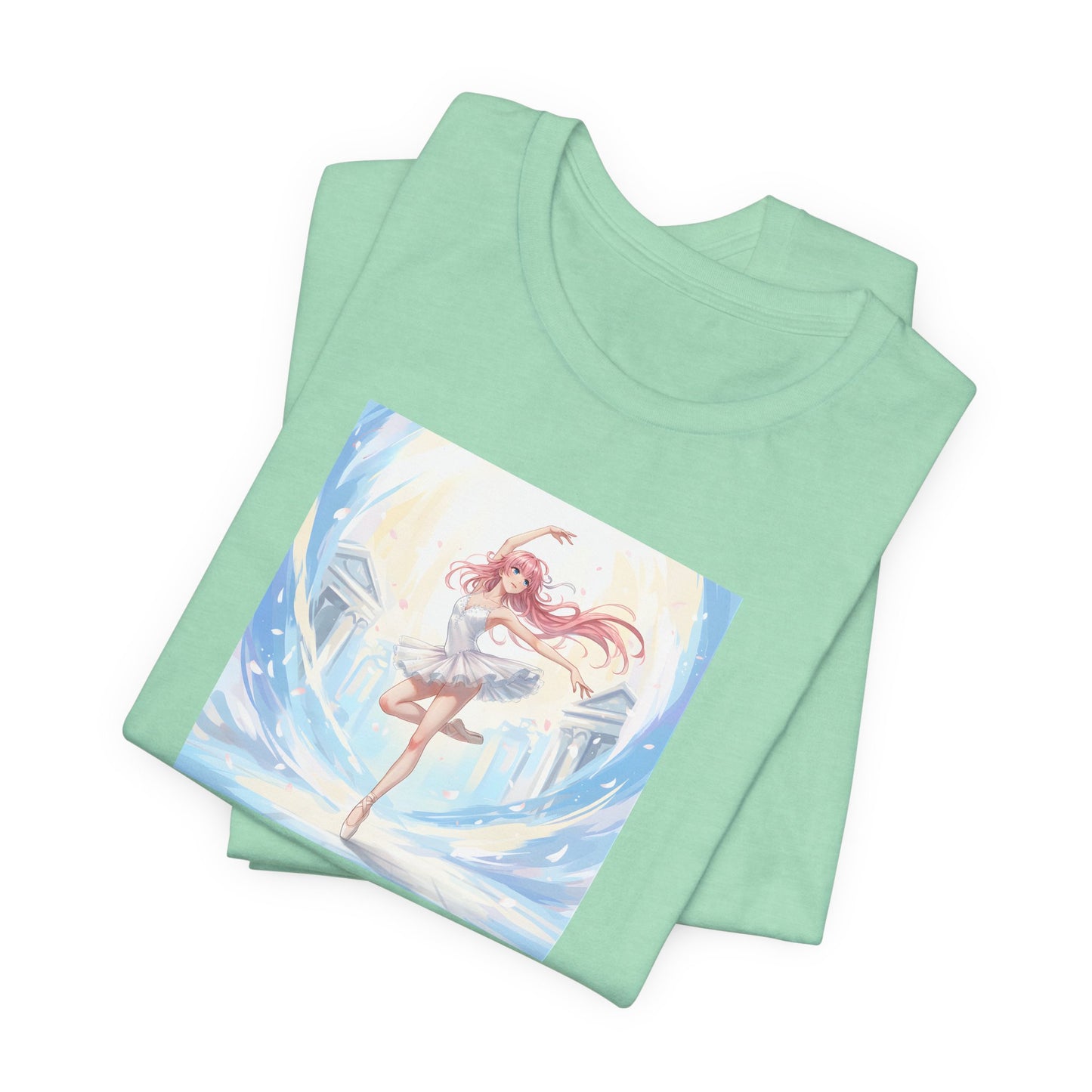 Anime Girl Dance T-Shirt — Pastel Skater City Illustration Tee