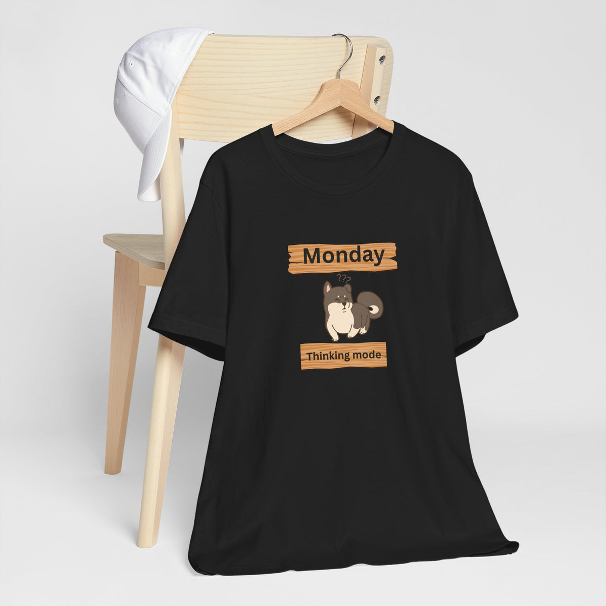 Monday Thinking Mode T-Shirt — Cute Shiba Inu Graphic Tee