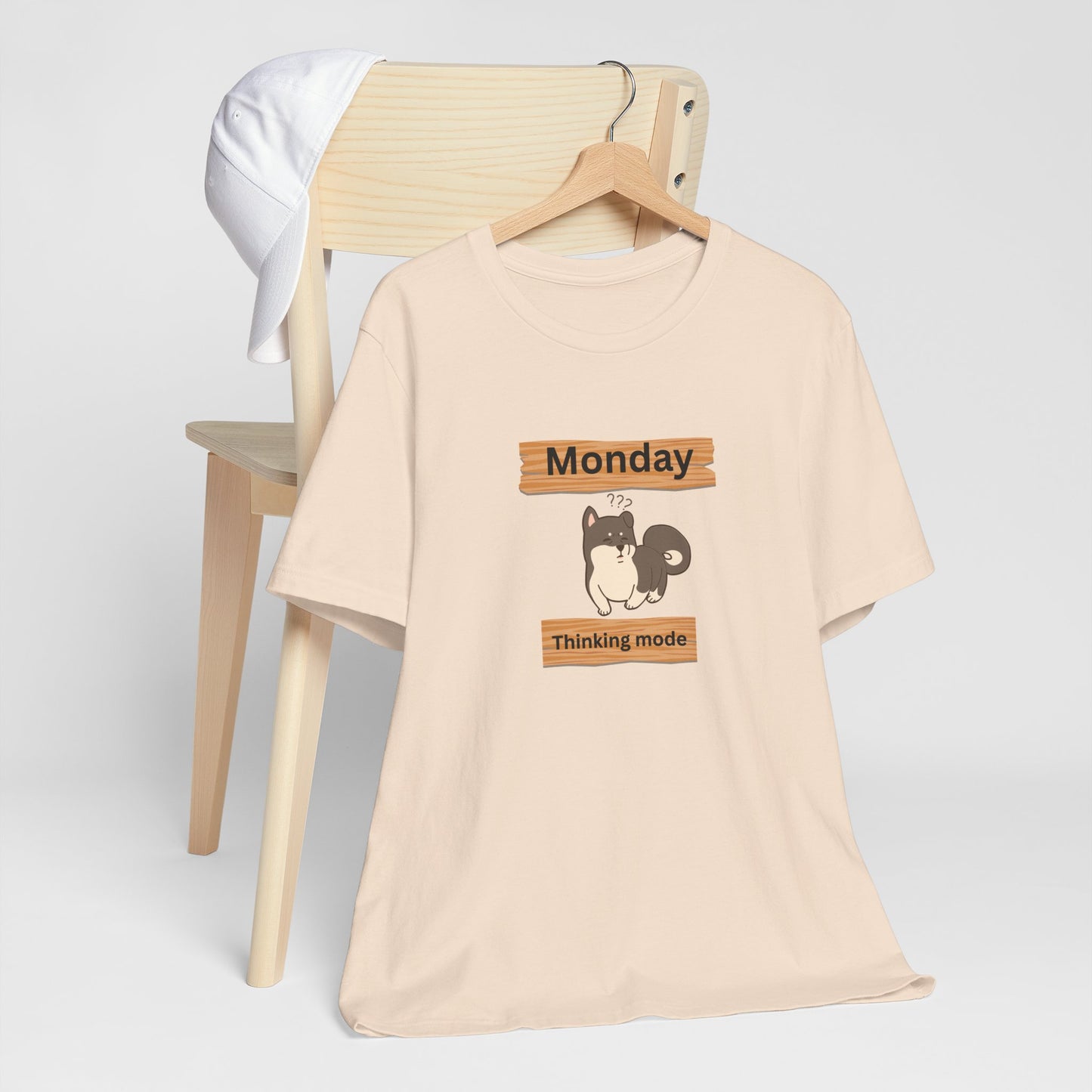 Monday Thinking Mode T-Shirt — Cute Shiba Inu Graphic Tee