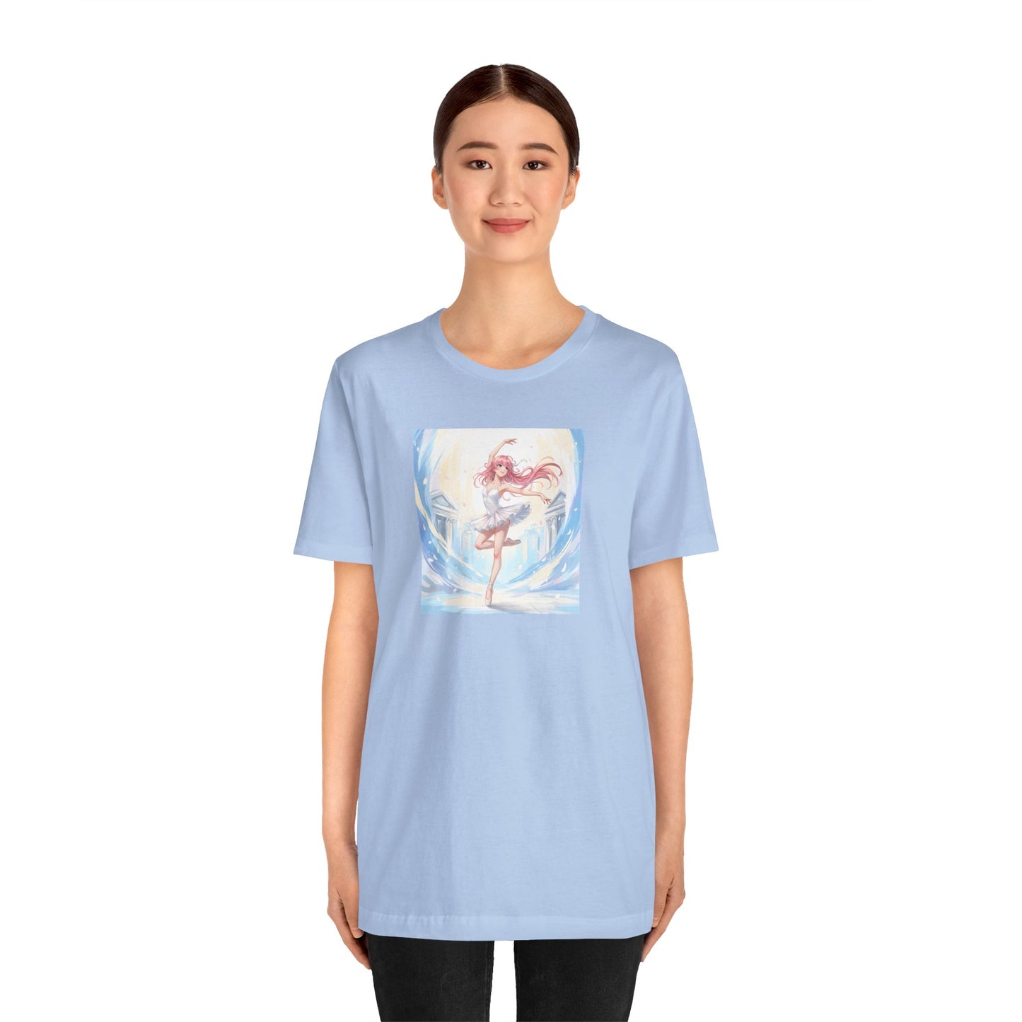 Anime Girl Dance T-Shirt — Pastel Skater City Illustration Tee