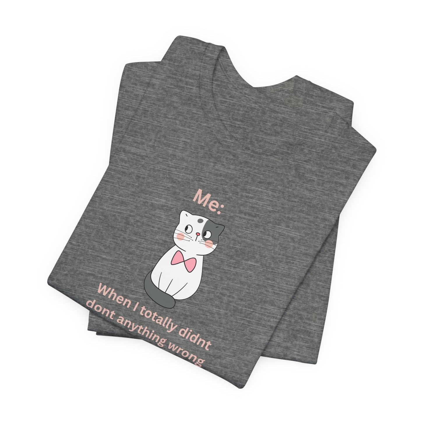 Kawaii Cat Tee — "When I Didn’t Do Anything Wrong" Cute Graphic T-Shirt