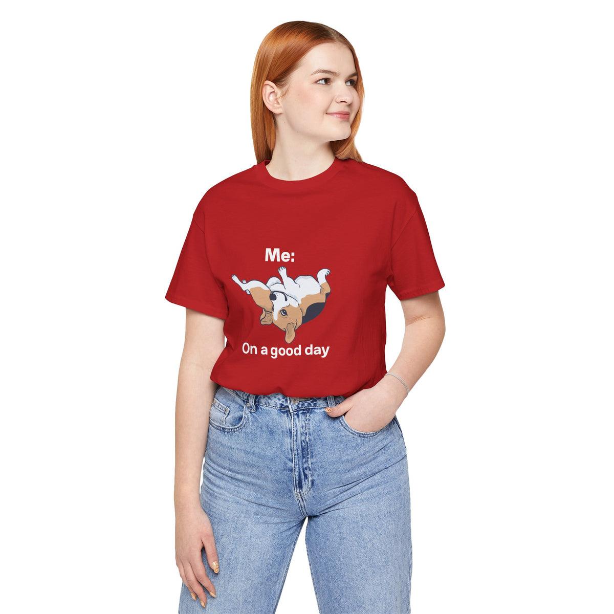 Beagle Rolling Cute Dog Tee — Playful Beagle Graphic T-Shirt