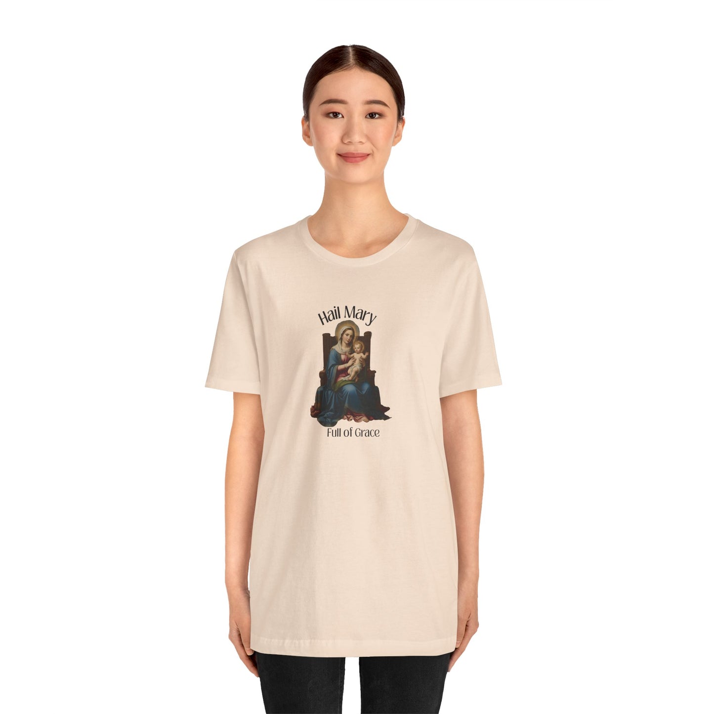 Hail Mary "Full of Grace" Tee — Vintage Madonna Prayer T-Shirt