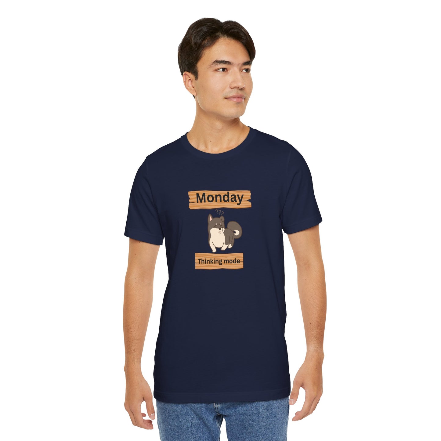 Monday Thinking Mode T-Shirt — Cute Shiba Inu Graphic Tee
