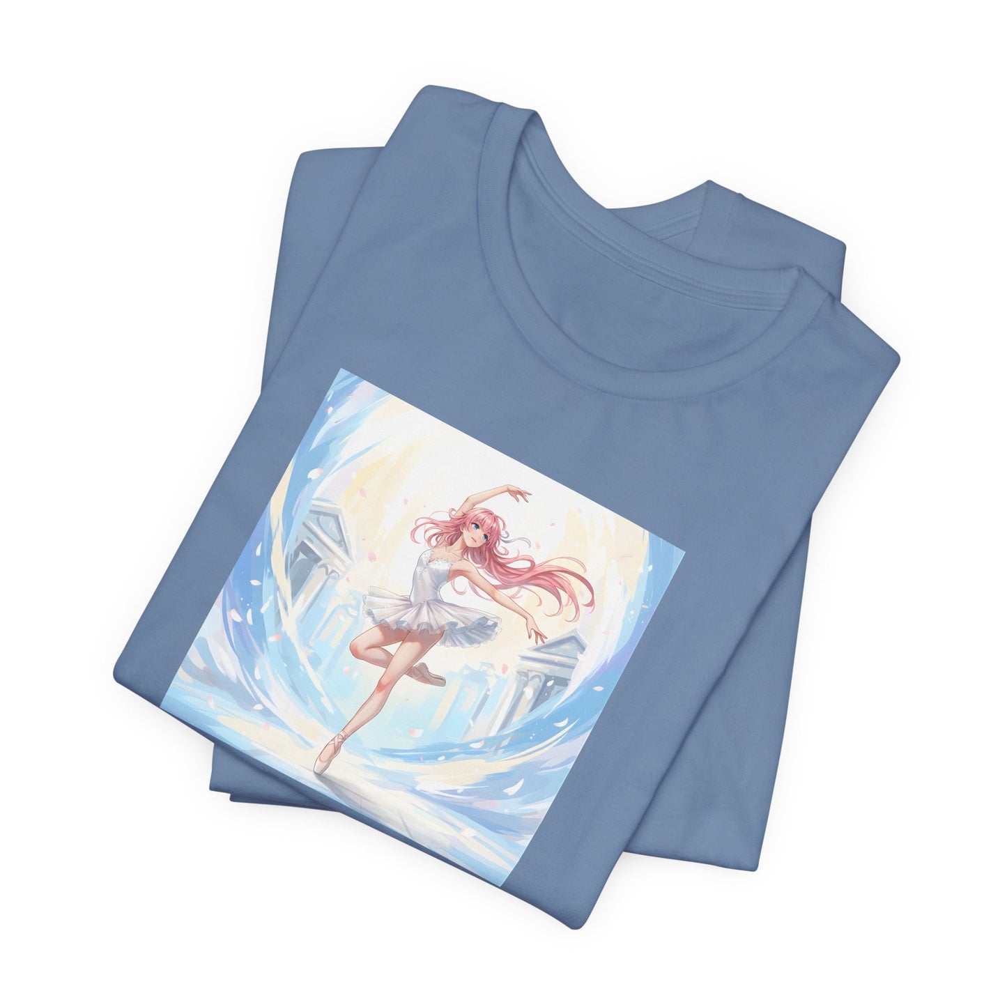 Anime Girl Dance T-Shirt — Pastel Skater City Illustration Tee