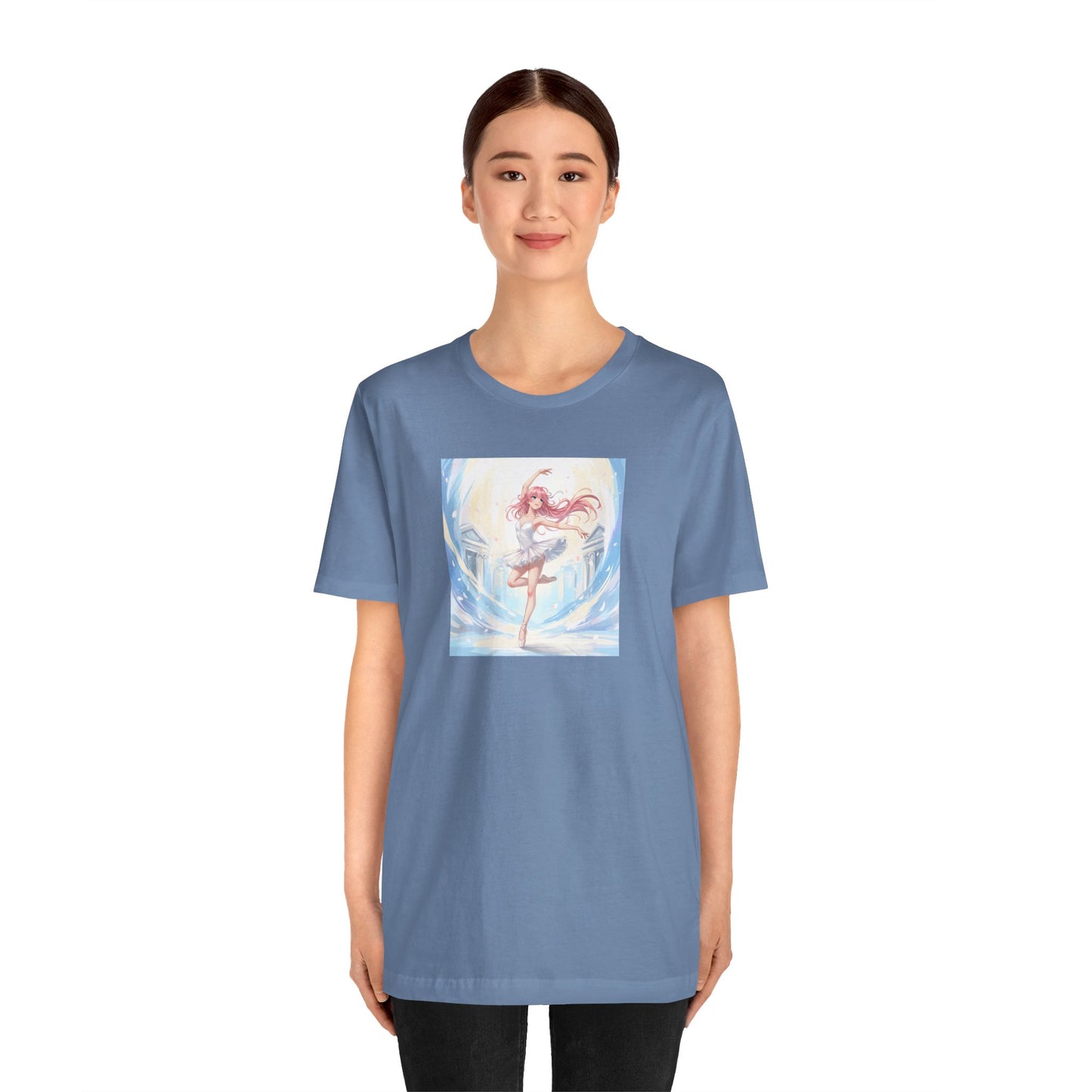 Anime Girl Dance T-Shirt — Pastel Skater City Illustration Tee