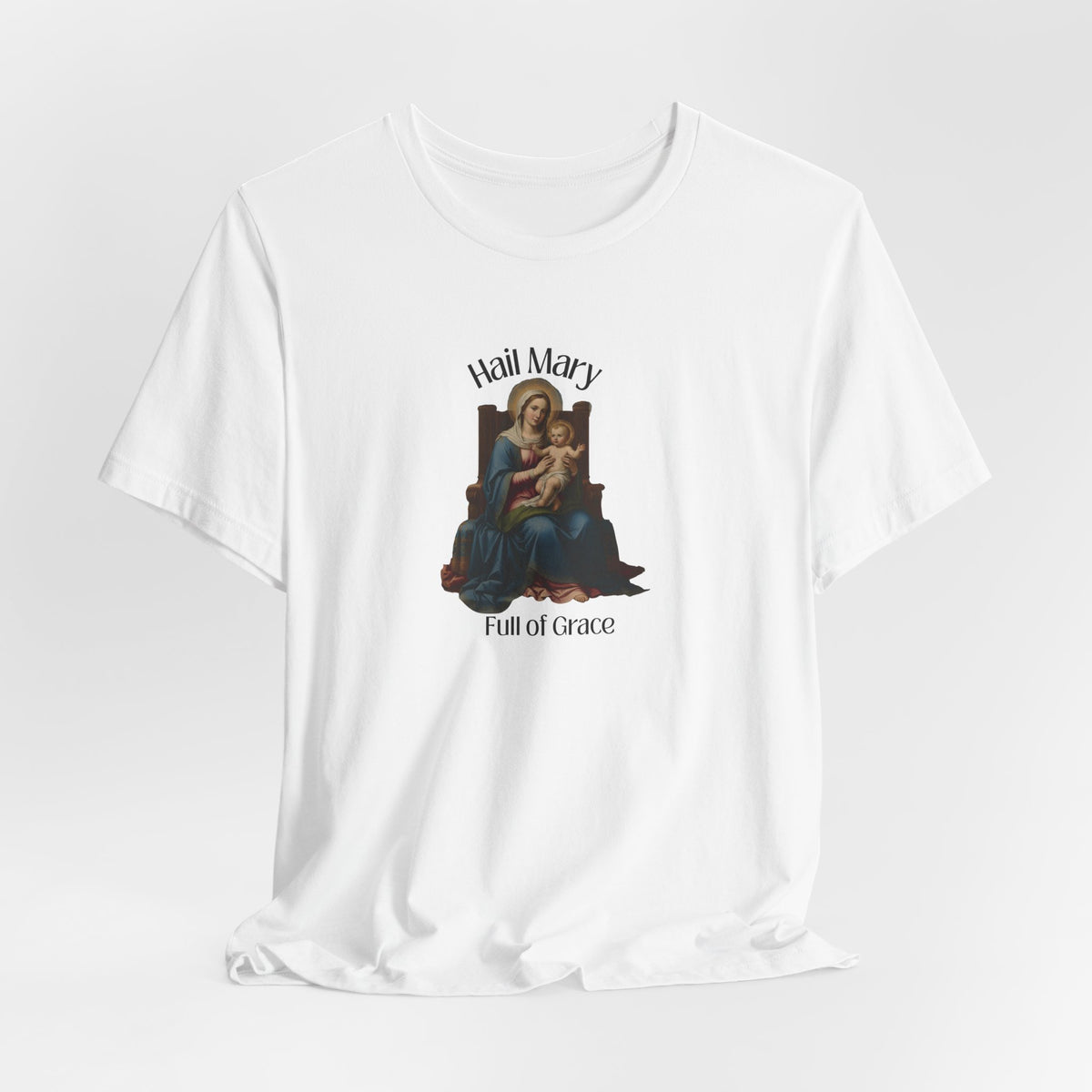 Hail Mary "Full of Grace" Tee — Vintage Madonna Prayer T-Shirt