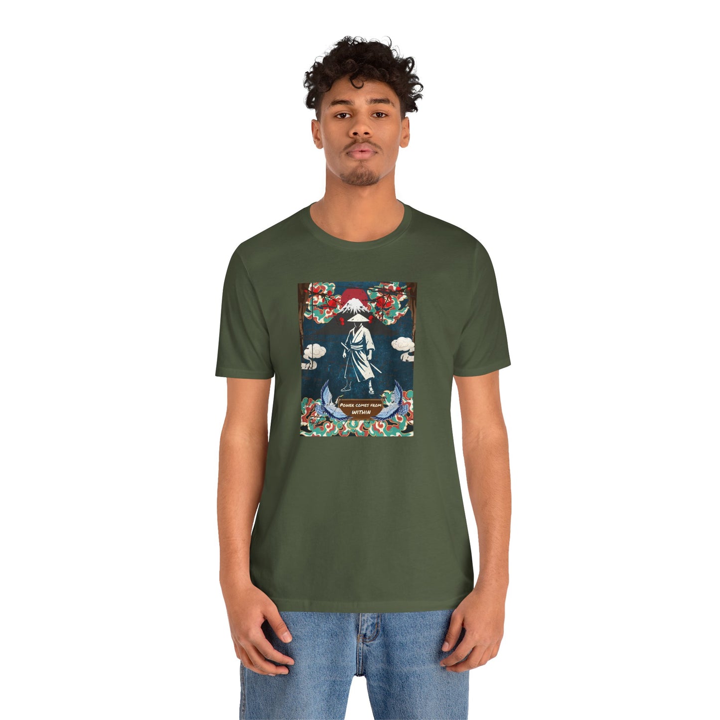 Samurai Sunset Graphic Tee — Vintage Japanese Warrior Illustration T-Shirt