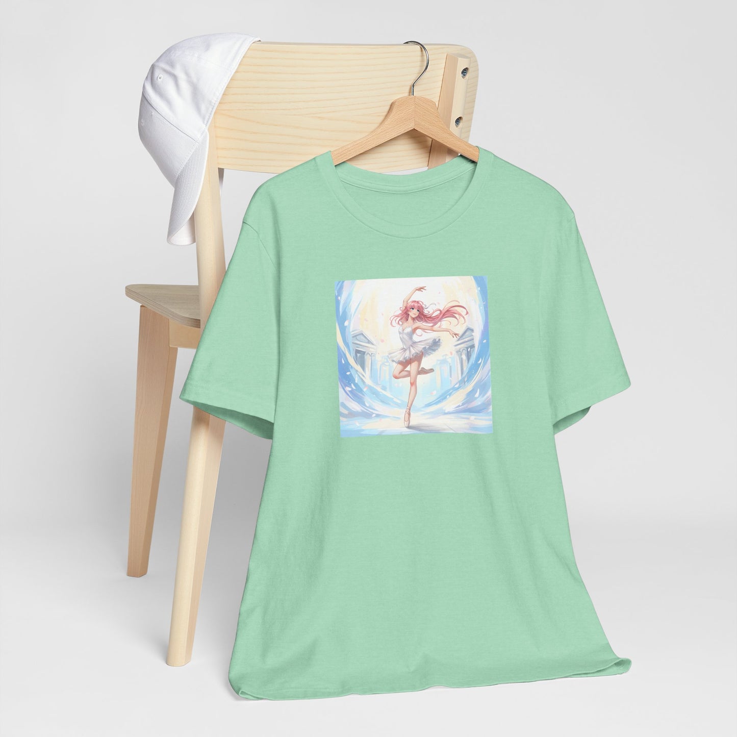Anime Girl Dance T-Shirt — Pastel Skater City Illustration Tee