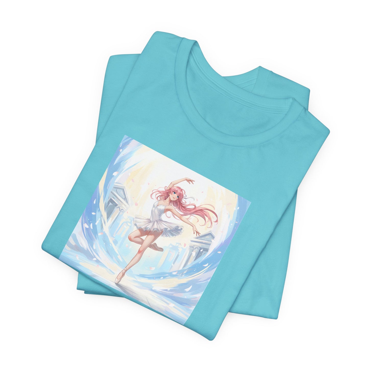 Anime Girl Dance T-Shirt — Pastel Skater City Illustration Tee