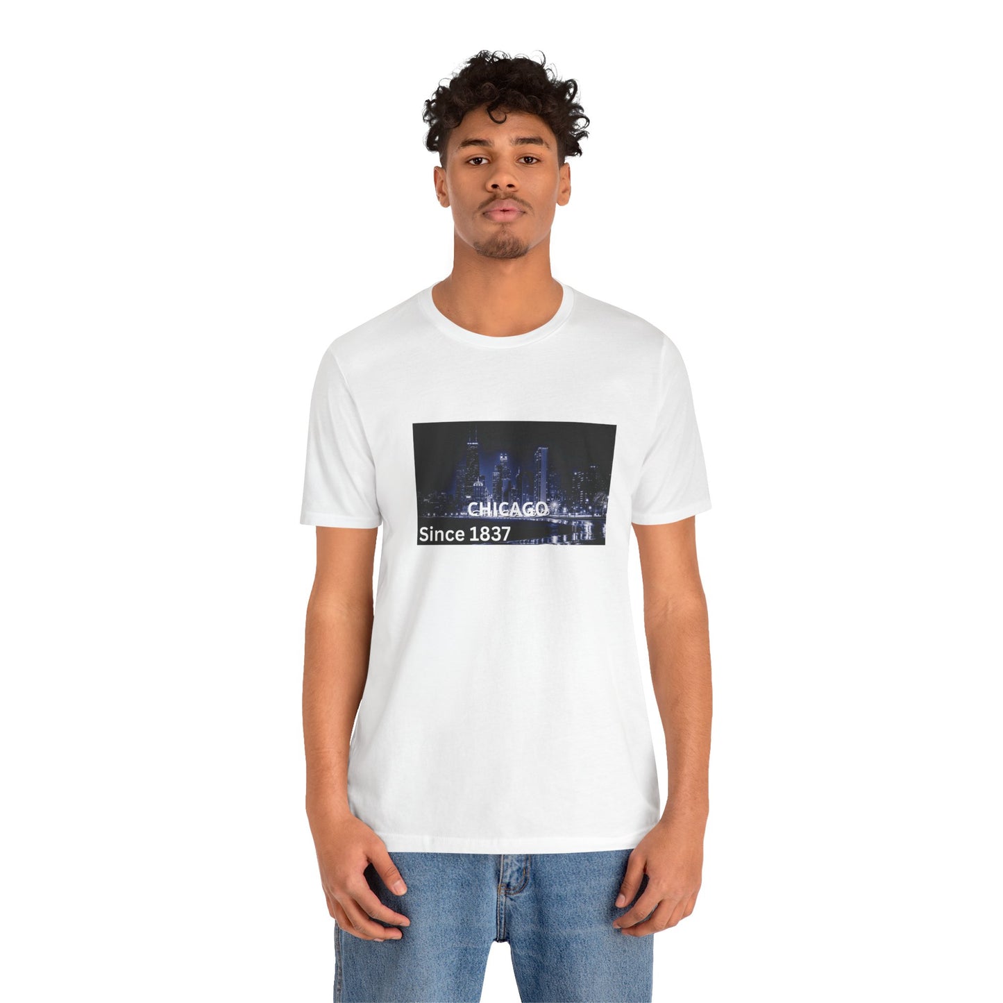 Chicago Skyline T-Shirt — "CHICAGO Since 1837" Nightscape Tee